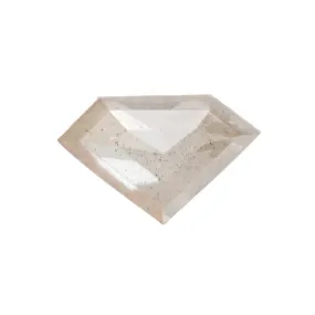 0.81CT ROSECUT SHIELD SHAPE, OPALESCENT PALE GREY TAUPE, 8.75MMX 5.62MM