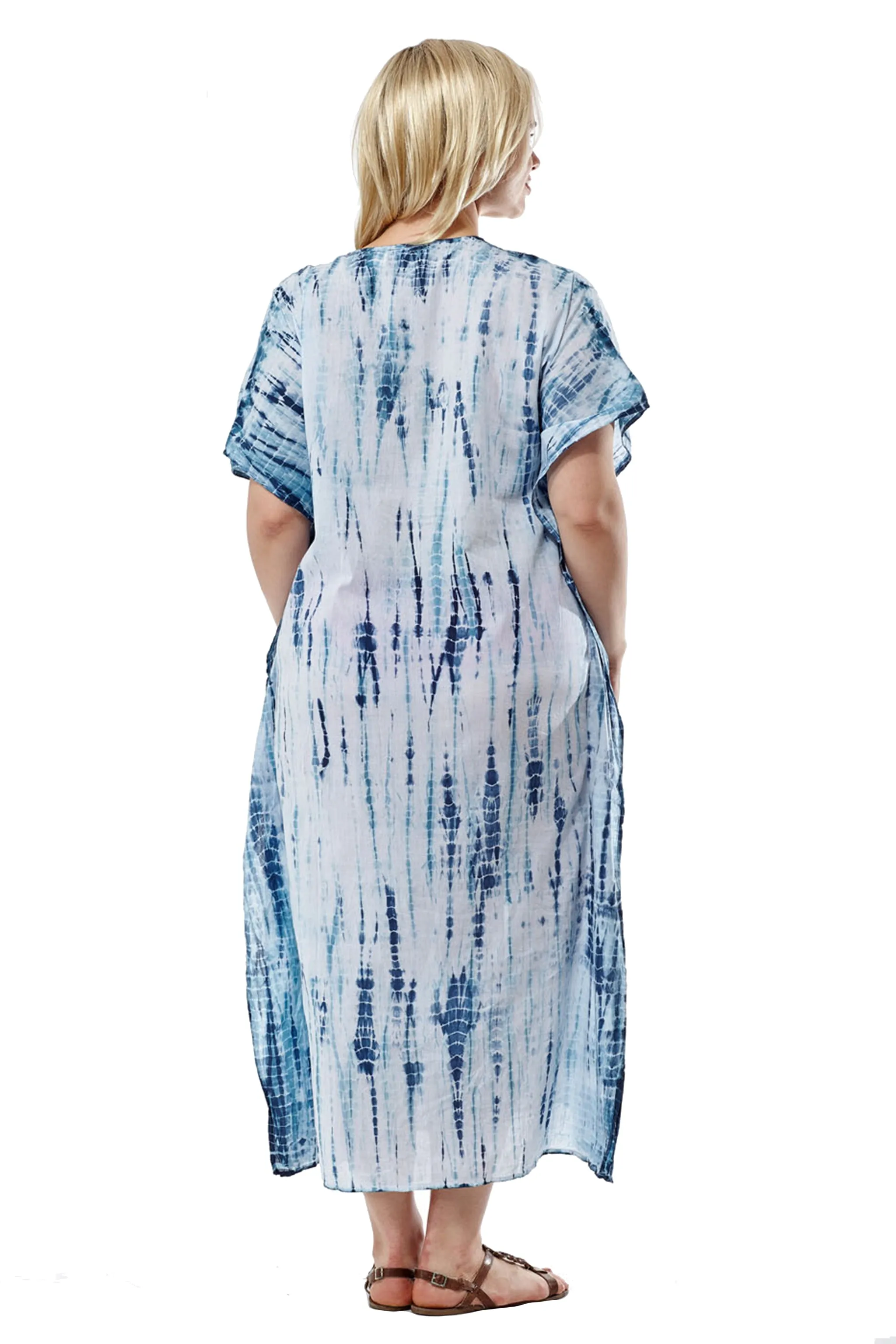 100% Cotton Tie-Dye Print Caftan