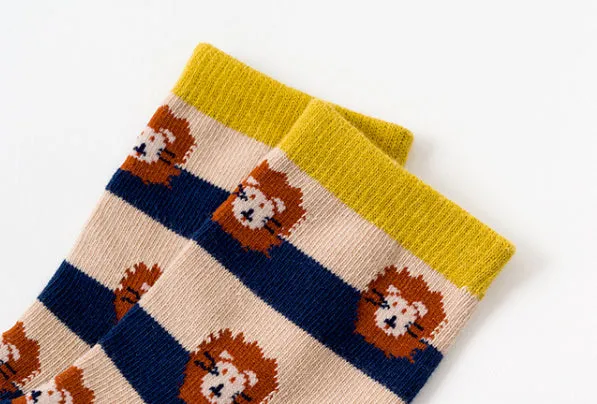 3 Pack Kids' Socks | Cotton | Lion