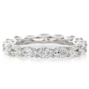 3.36ctw Oval Diamond Eternity Band - Platinum