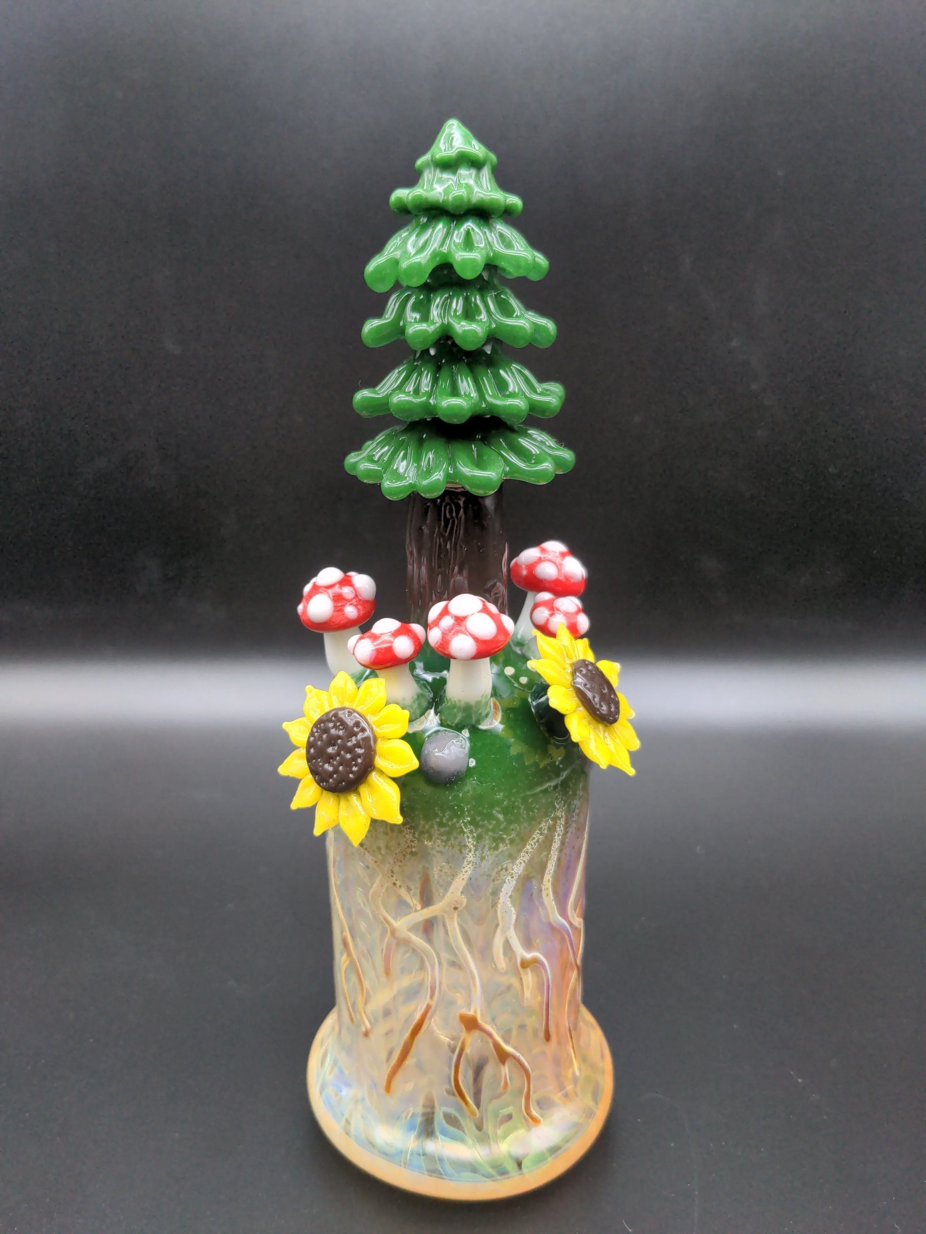 8 Fumed Tree Forest Rig 14mm - Los1 Glass