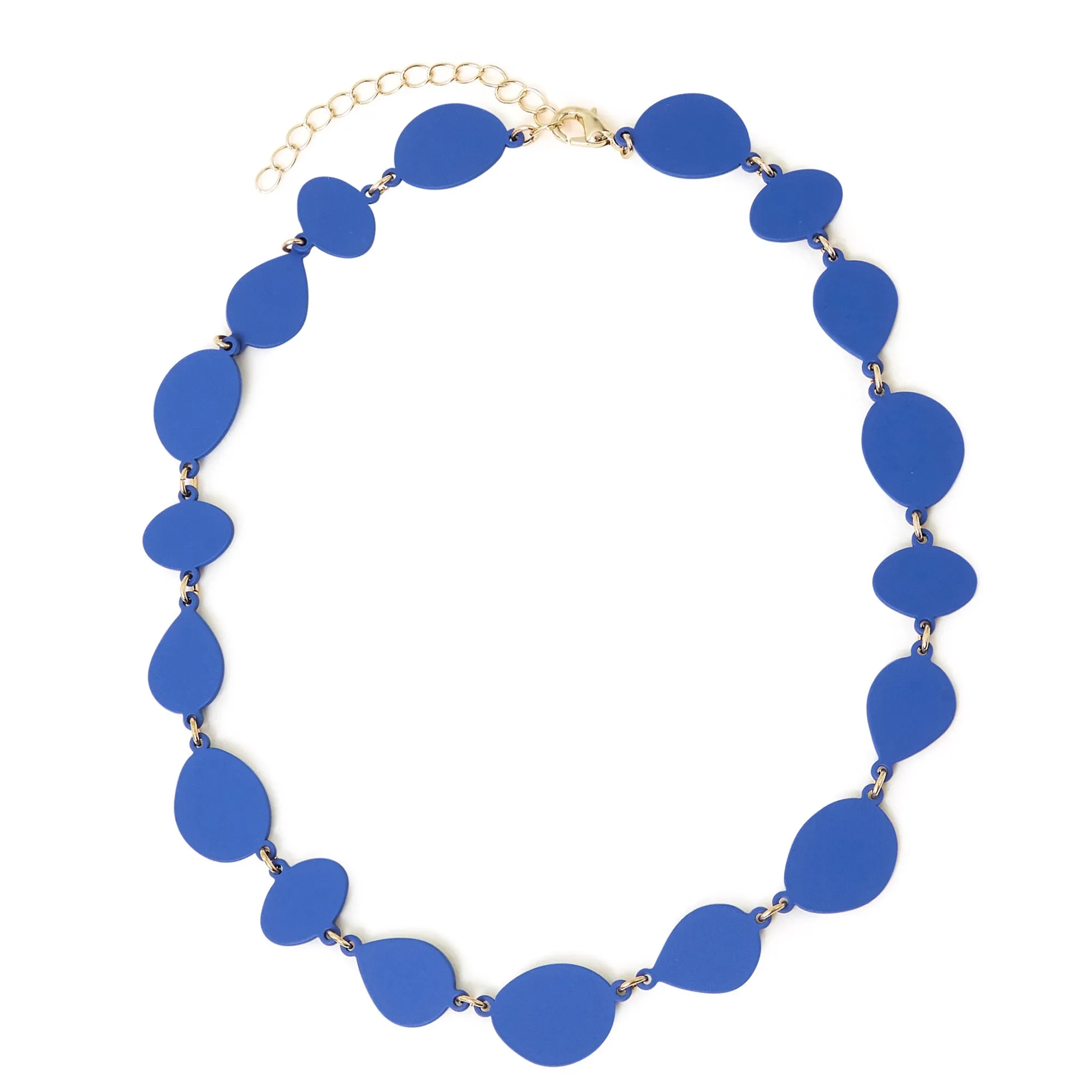 Accessorize London Women's Blue Organic Shapes Necklace