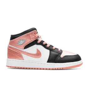 Air Jordan 1 Mid (GS) - White/Light Madder Root/Black