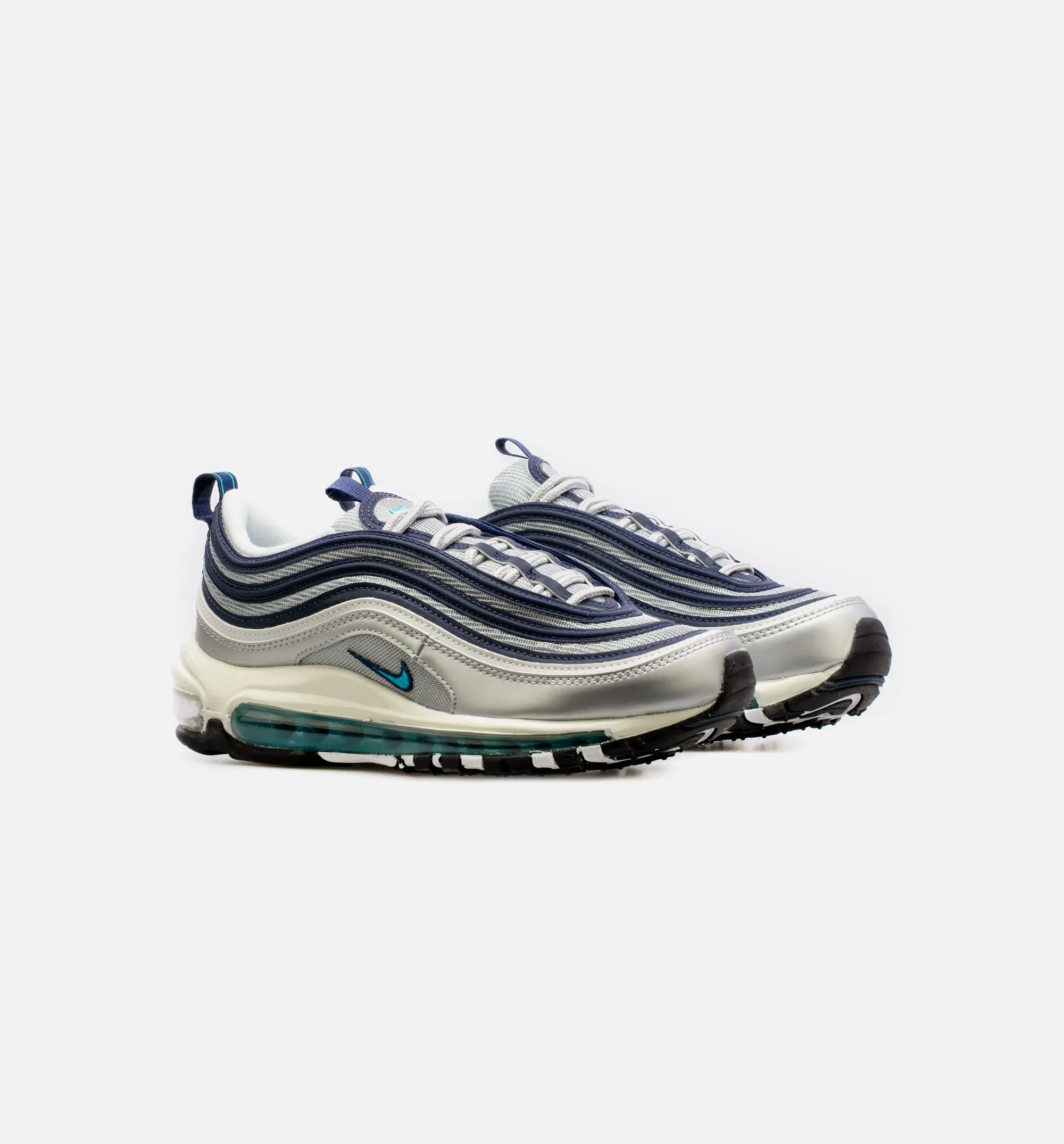 Air Max 97 Metallic Silver Chlorine Blue Womens Lifestyle Shoe - Grey/Blue