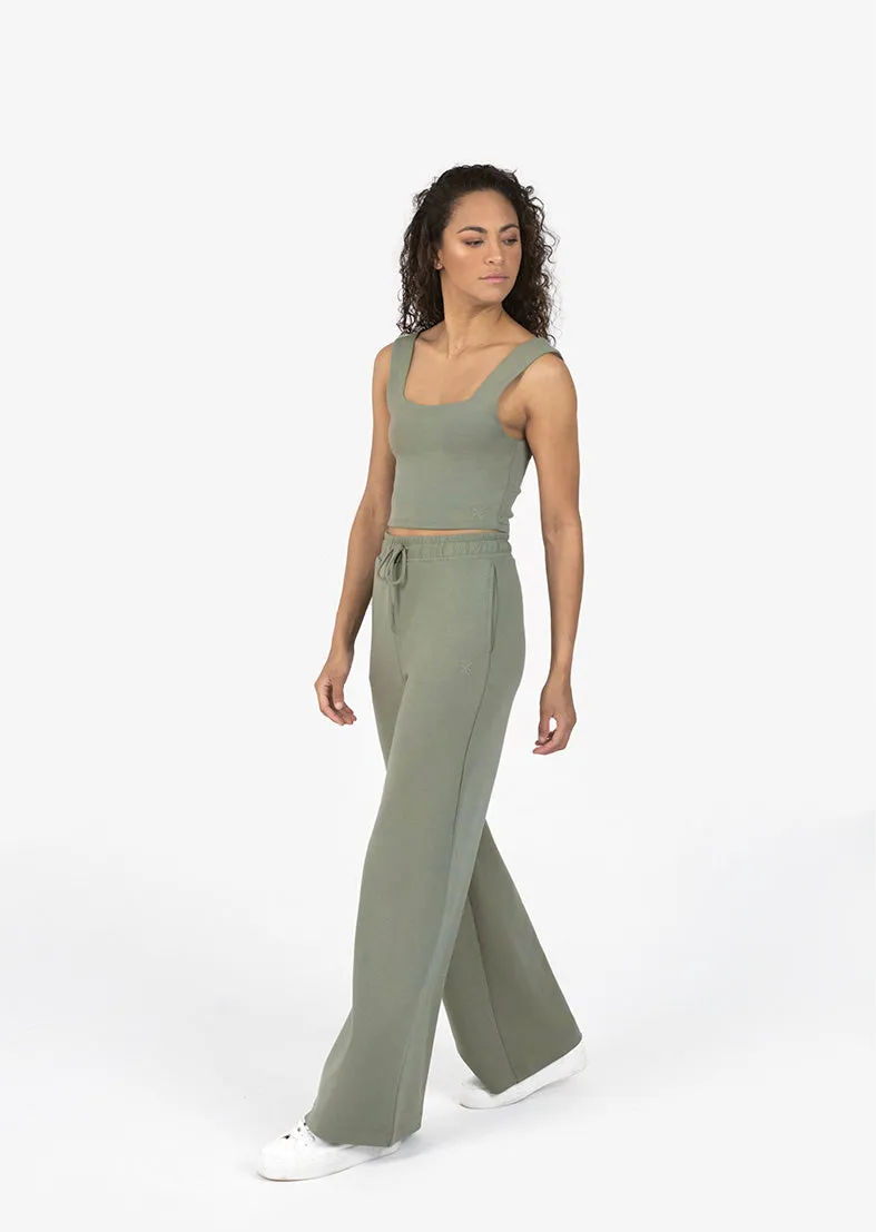 All-Around Lounge Wide Leg Trouser Khaki