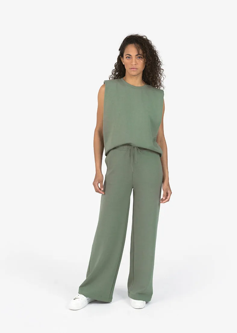 All-Around Lounge Wide Leg Trouser Khaki