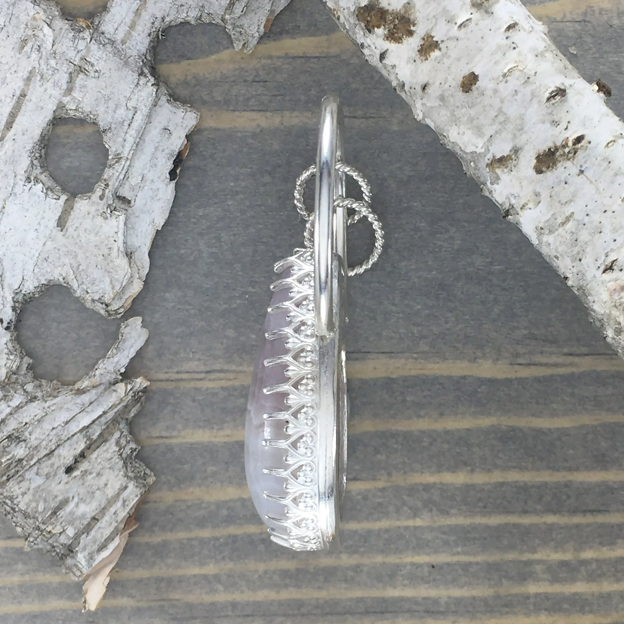 Amethyst Lace Agate Pendant