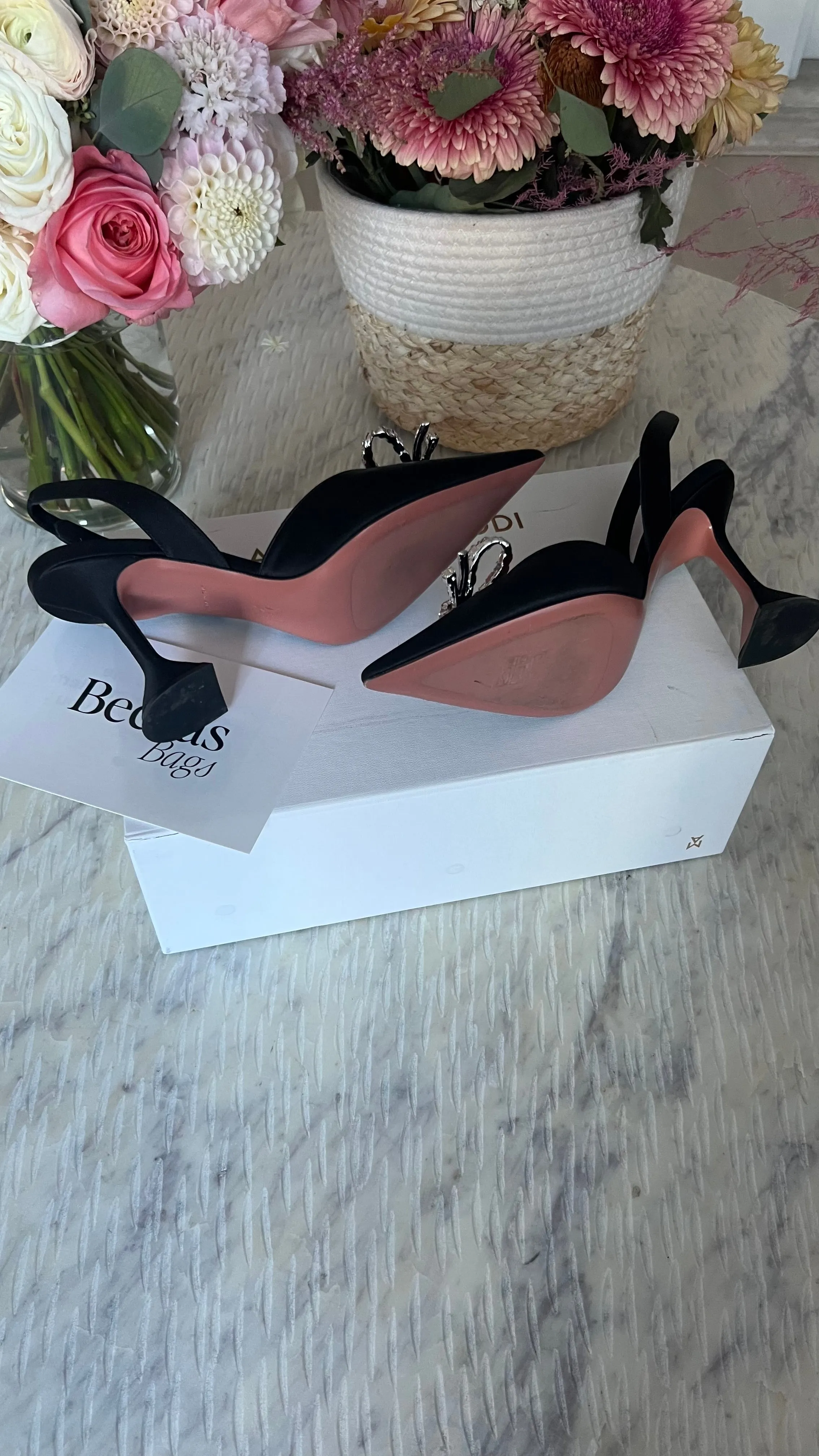 Amina Muaddi Rosie Bow Heels