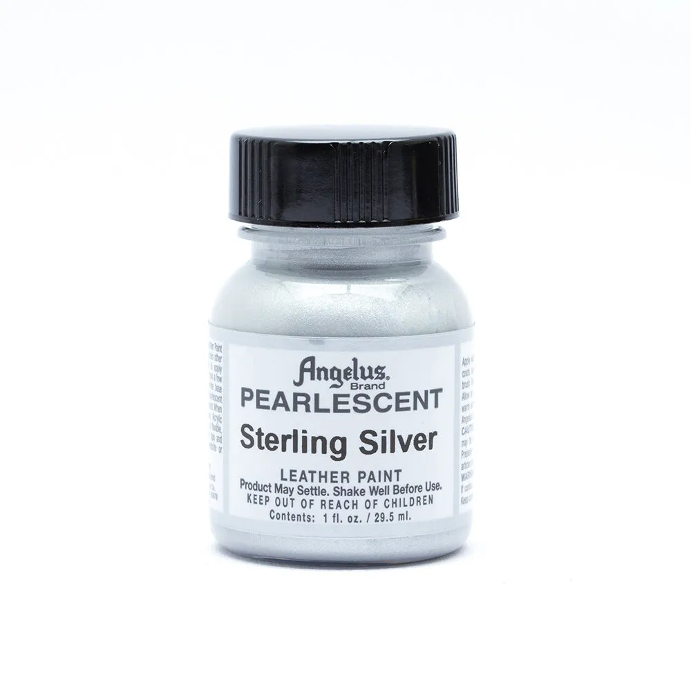 Angelus Pearlescent Leather Paint - Sterling Silver 099