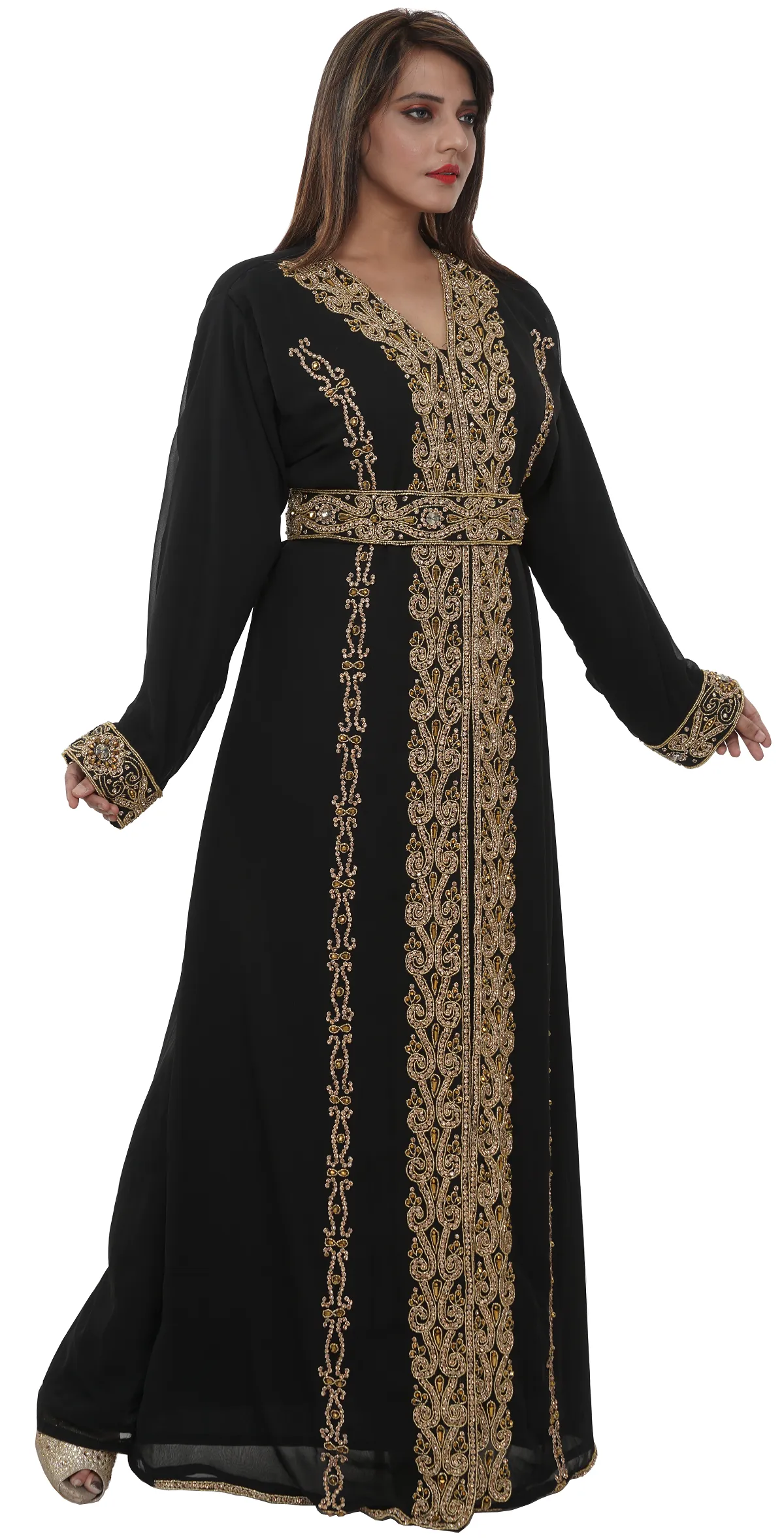 Arabian Caftan With Golden Beads