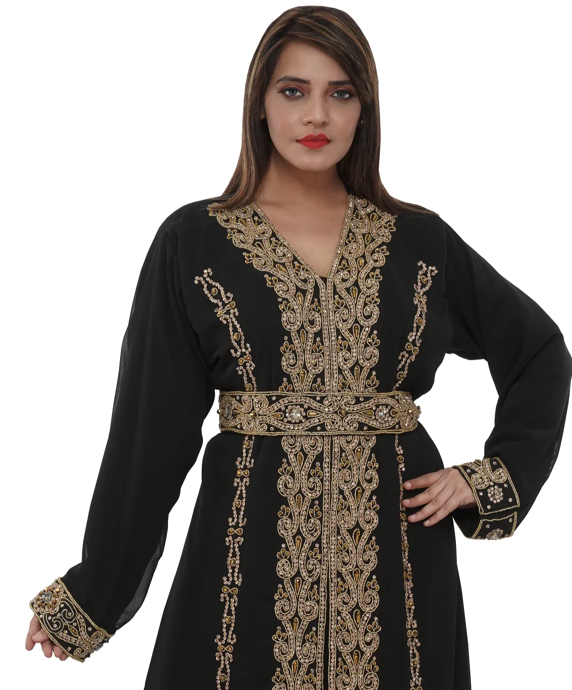 Arabian Caftan With Golden Beads