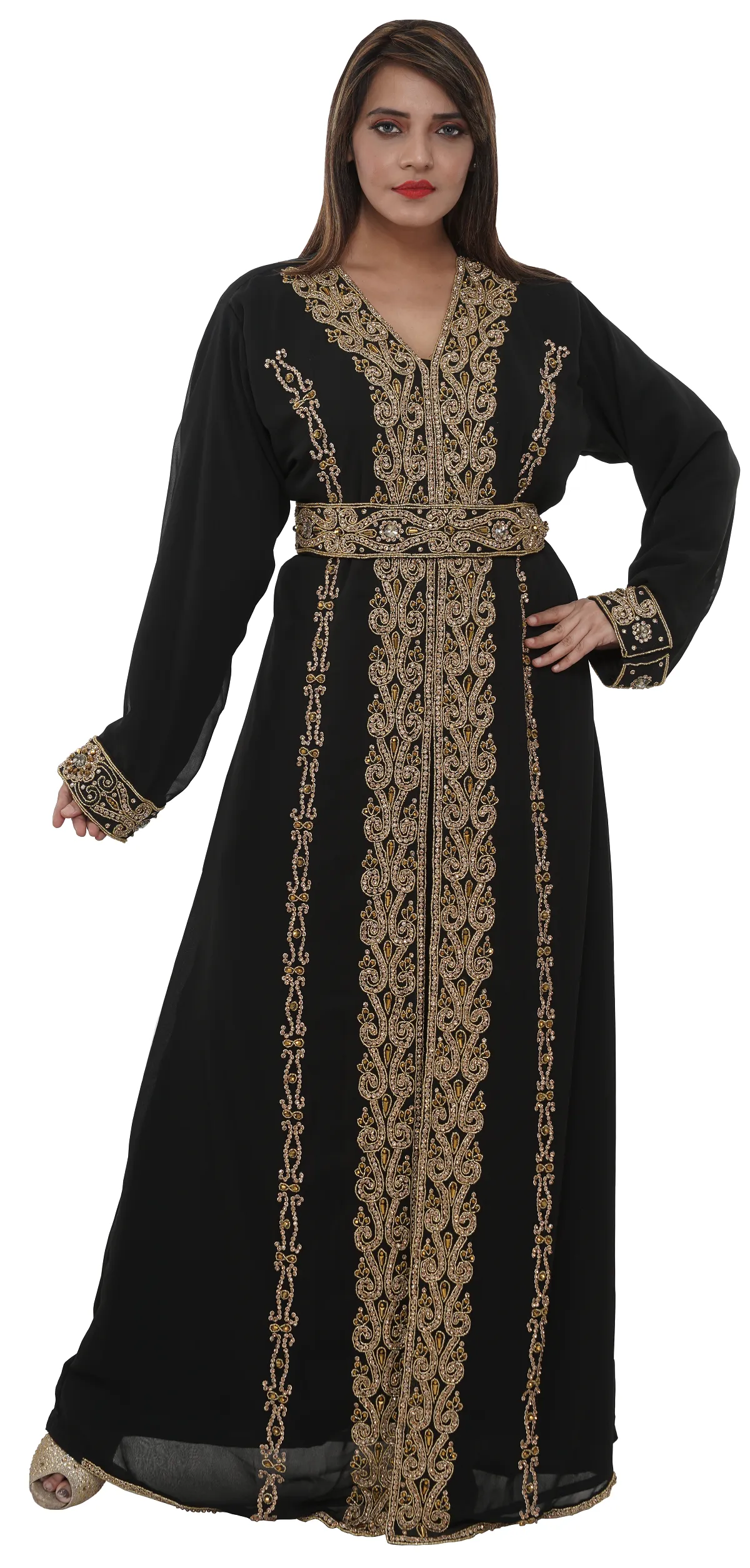 Arabian Caftan With Golden Beads