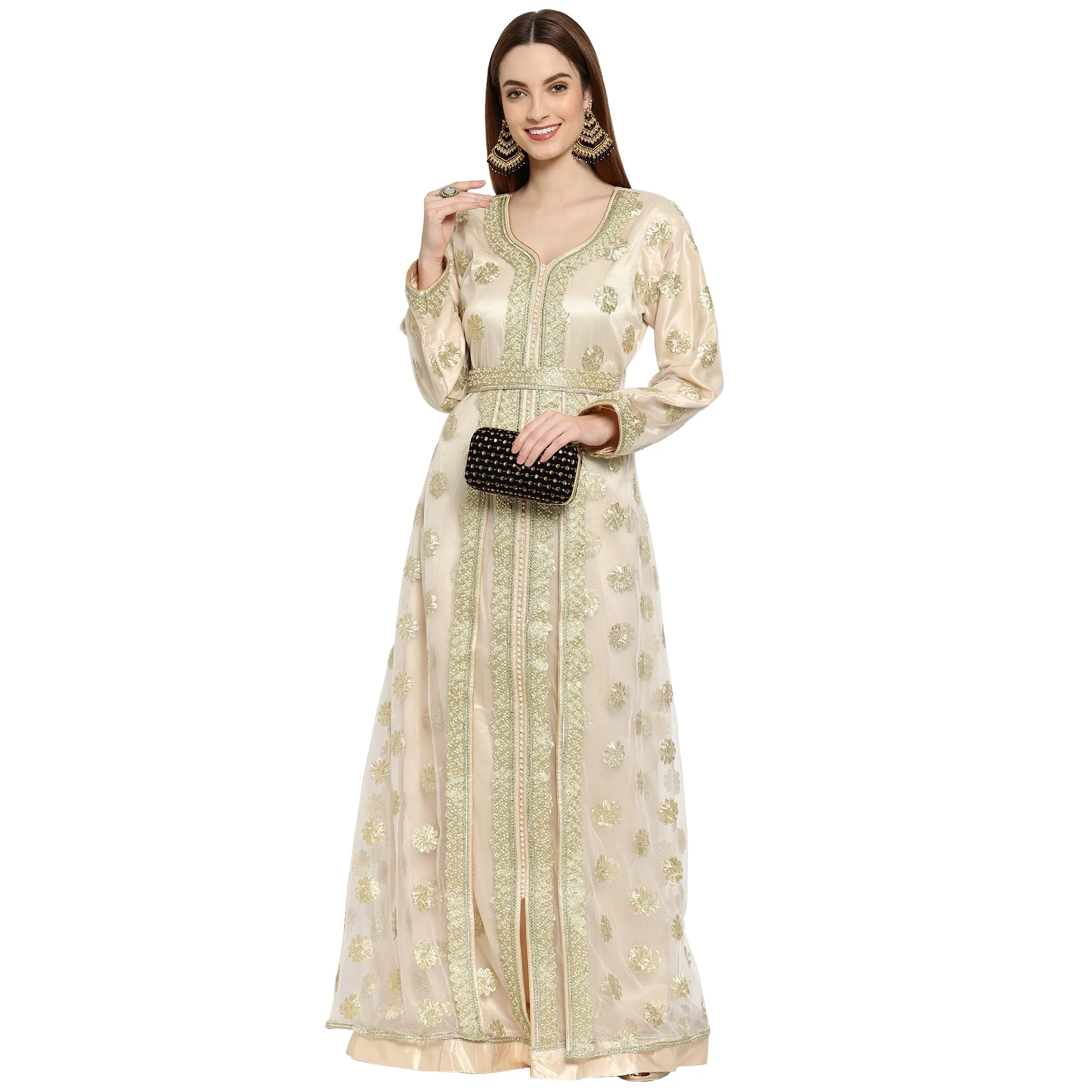 Arabian Djellaba Evening Party Dress