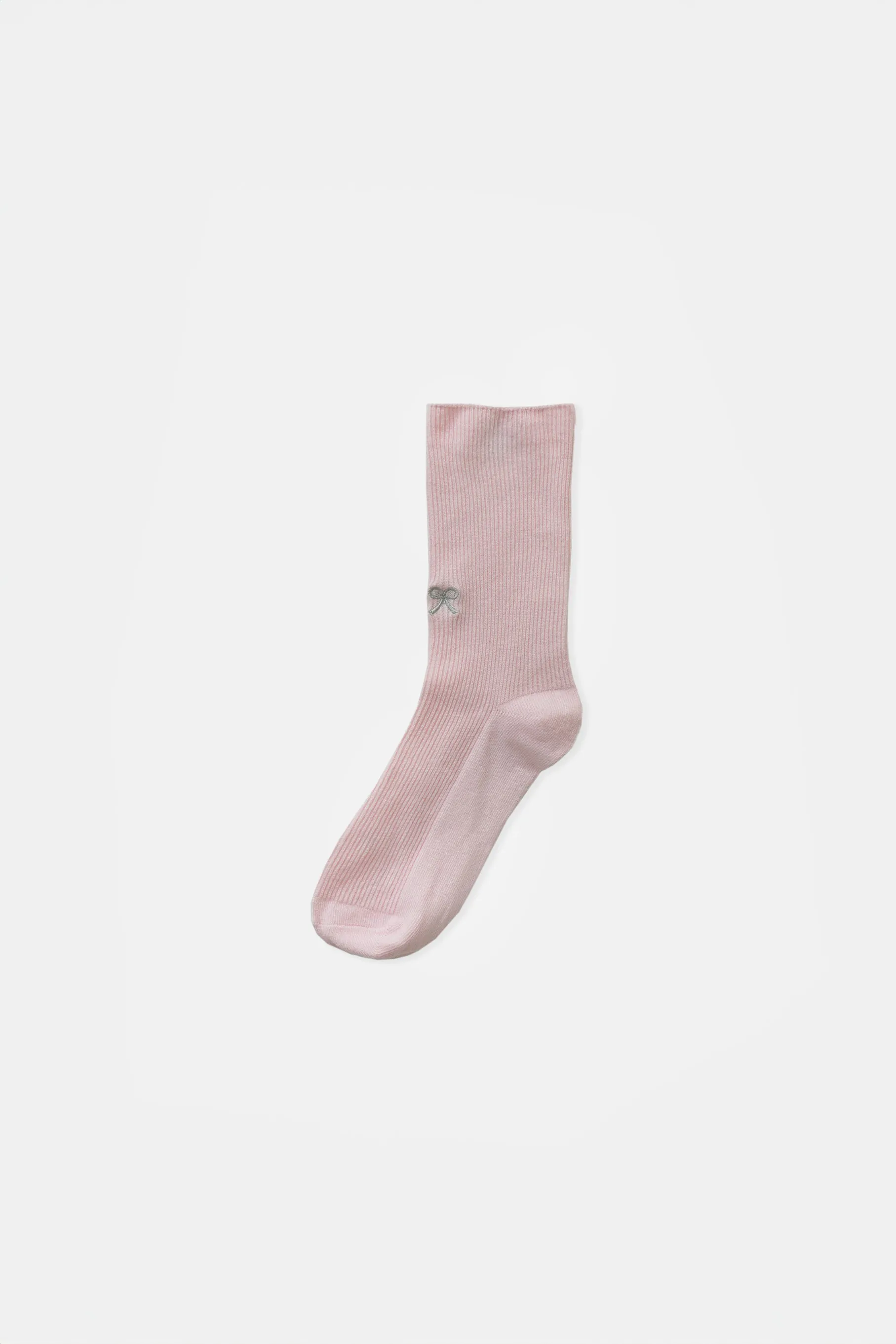 Aria Ribbon Socks, Baby Pink