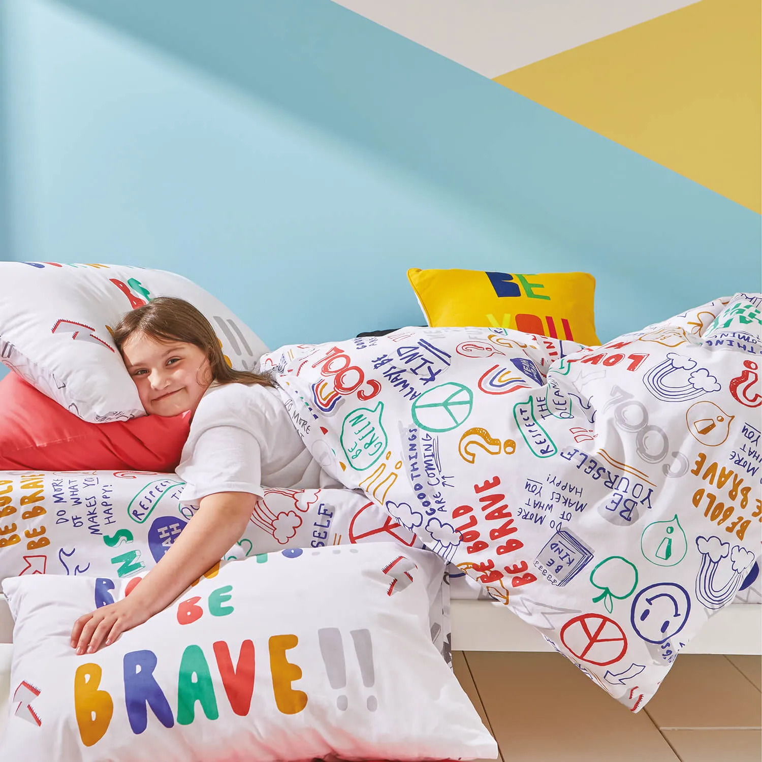 Be Brave Organic Cotton Duvet Set - Bright