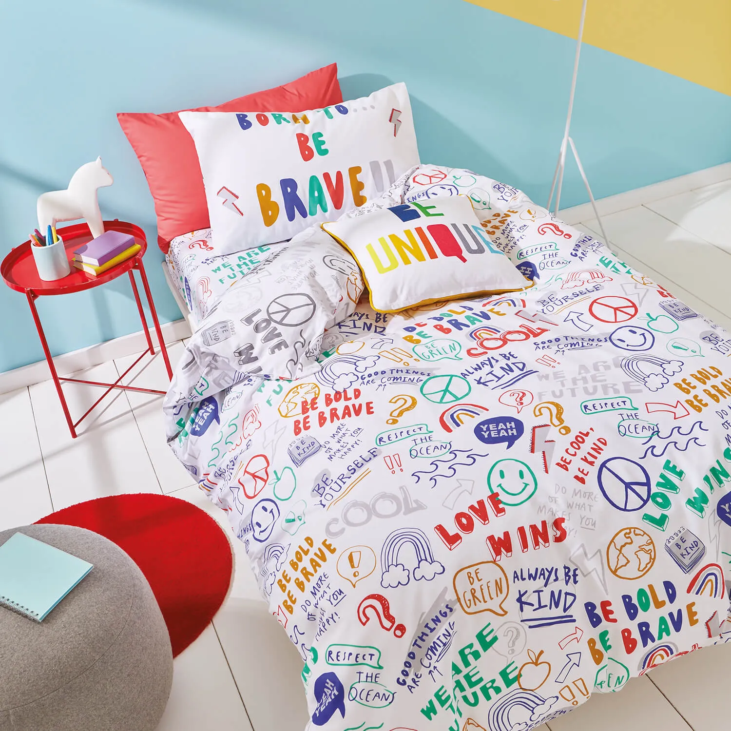 Be Brave Organic Cotton Duvet Set - Bright