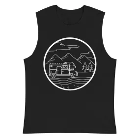 Berge - Camping Van - (13) - Muskelshirt (Unisex)