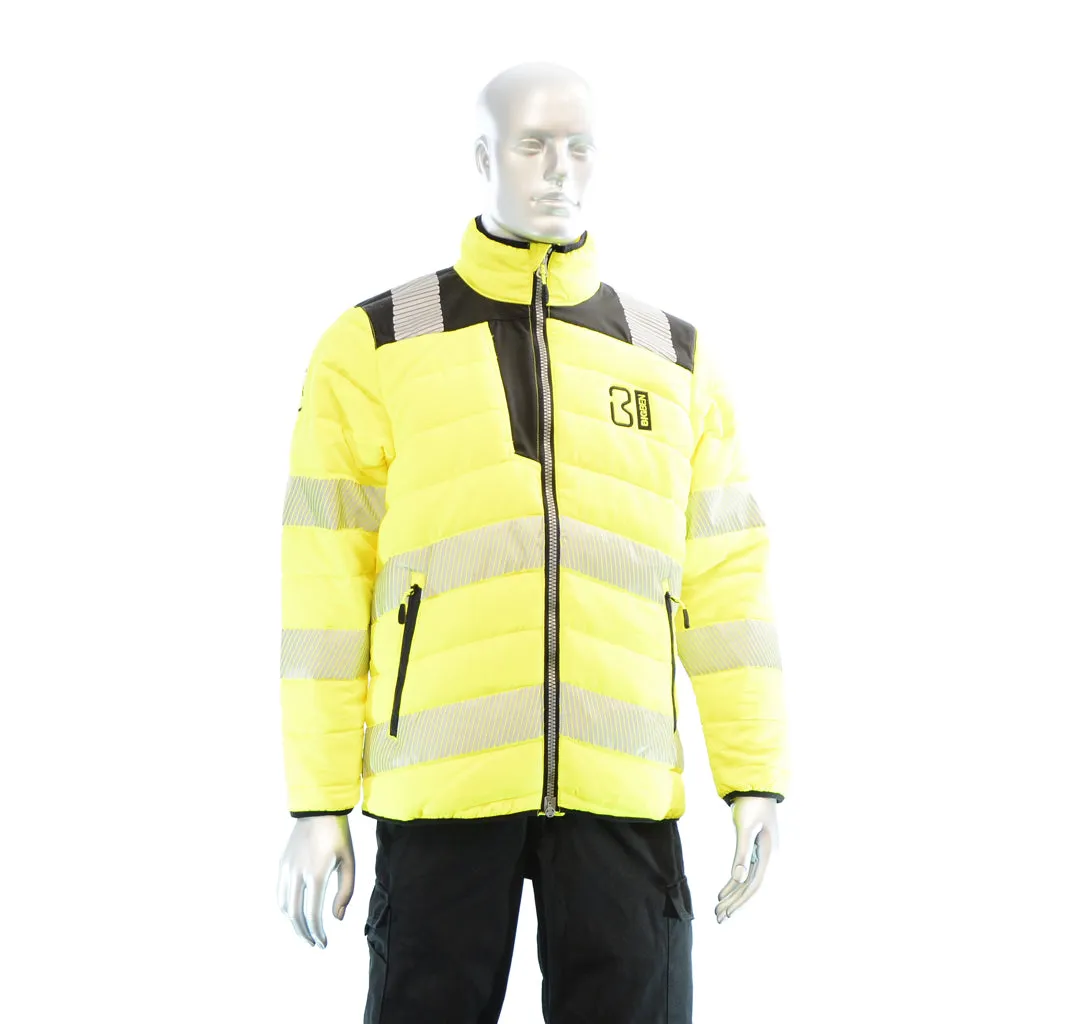 BIGBEN® Hi-Vis Soft Padded Jacket - Yellow & Black