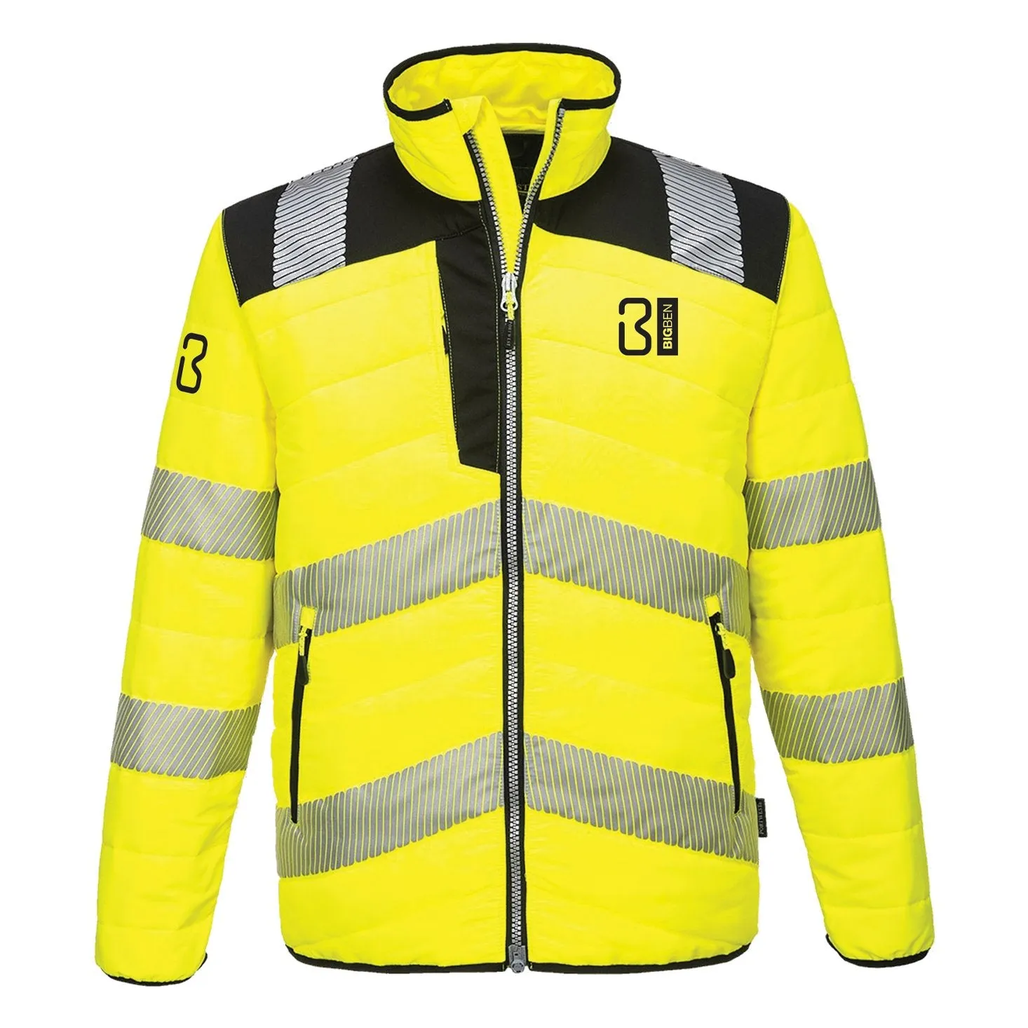 BIGBEN® Hi-Vis Soft Padded Jacket - Yellow & Black