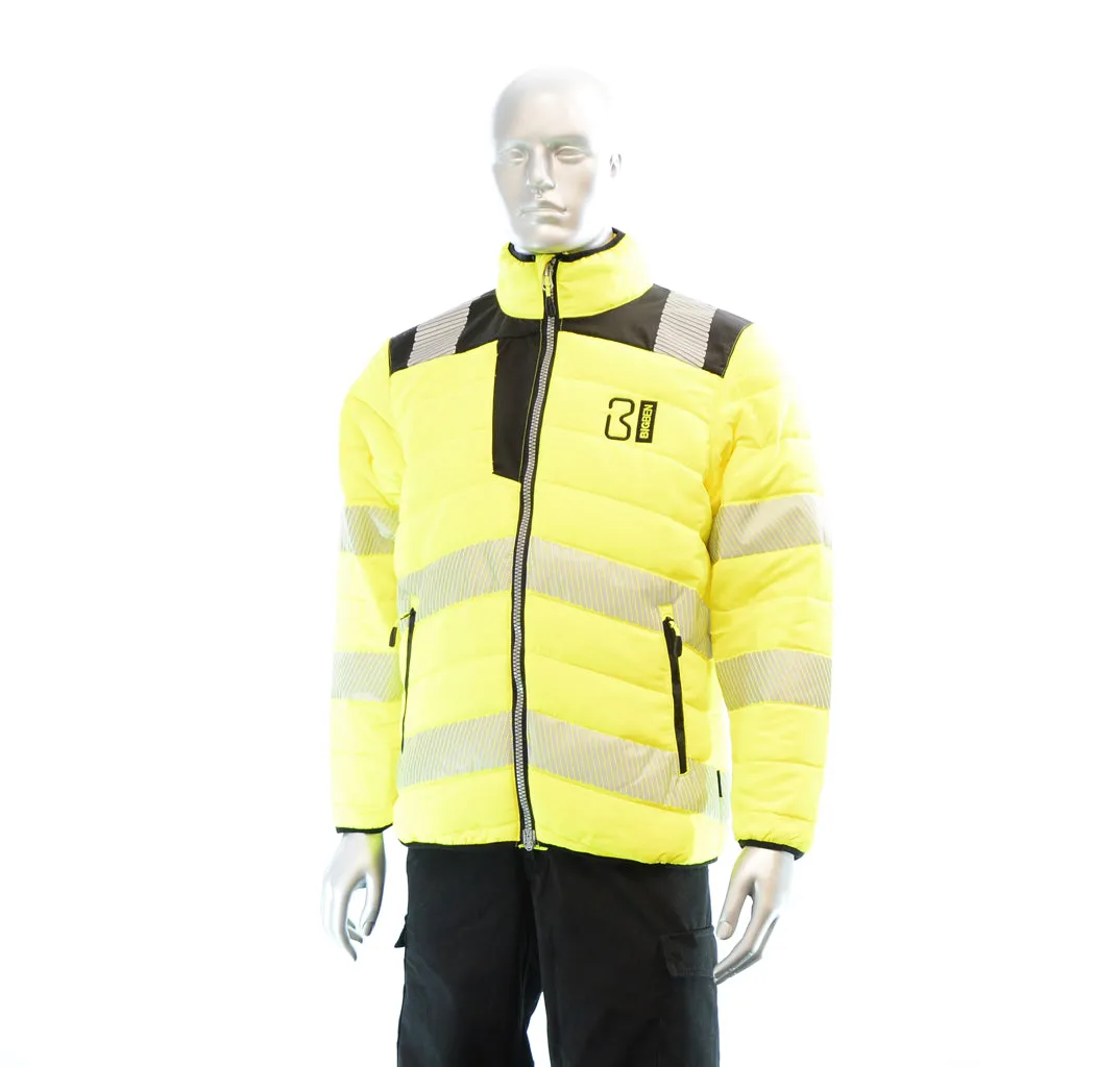 BIGBEN® Hi-Vis Soft Padded Jacket - Yellow & Black