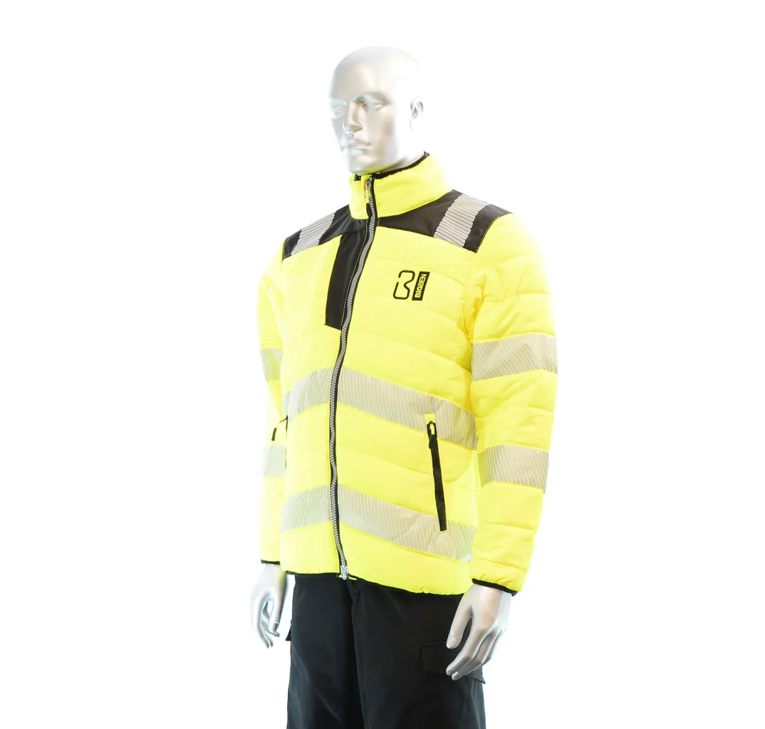 BIGBEN® Hi-Vis Soft Padded Jacket - Yellow & Black