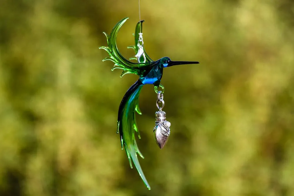 Bird of Paradise with Silver Keepsake for Ashes