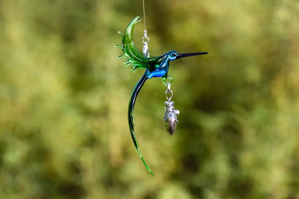 Bird of Paradise with Silver Keepsake for Ashes