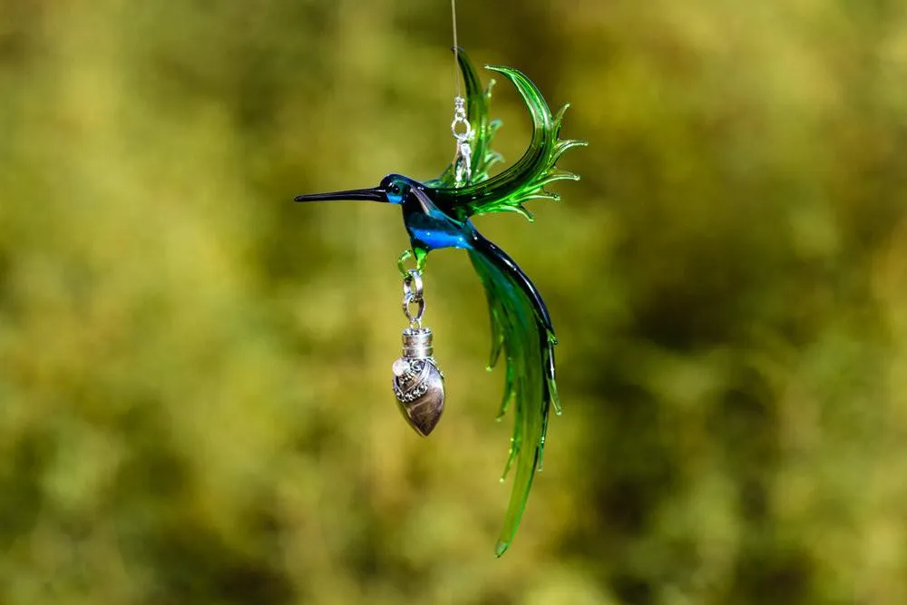 Bird of Paradise with Silver Keepsake for Ashes