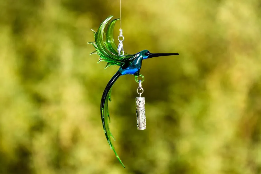 Bird of Paradise with Silver Keepsake for Ashes