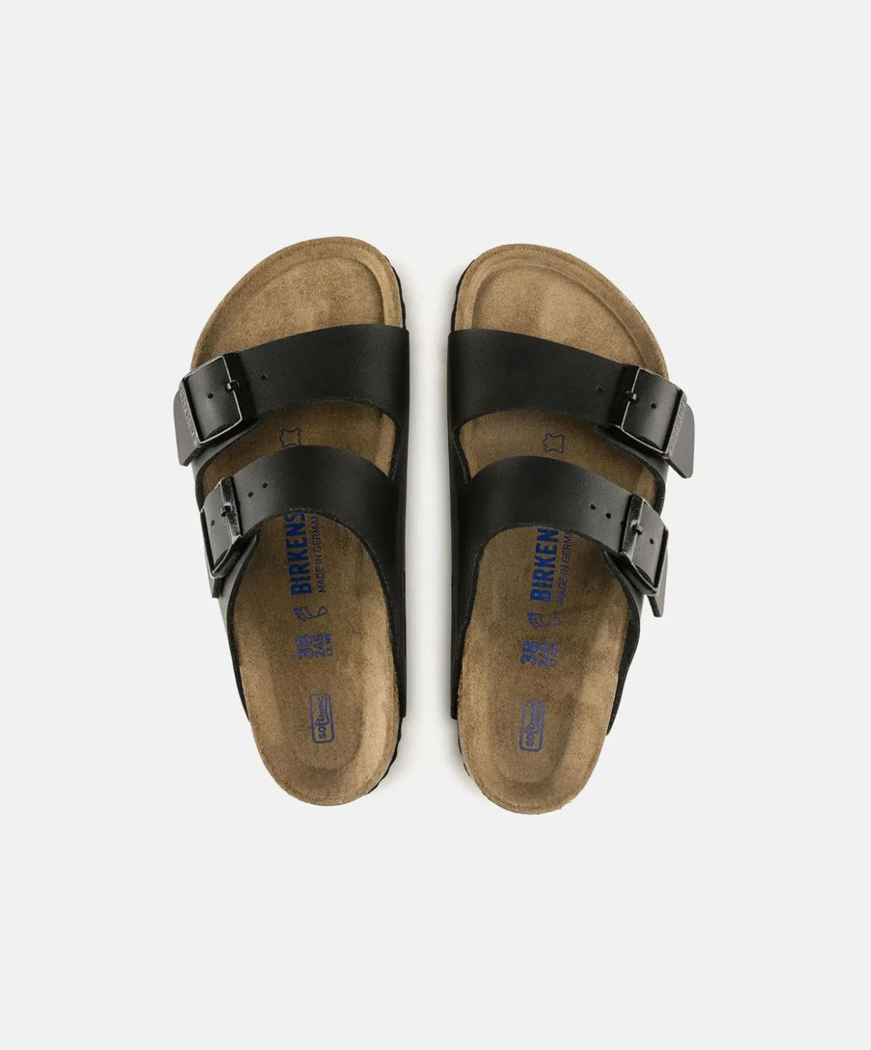 Birkenstock Arizona Birko-Flor Black Soft Footbed Sandals