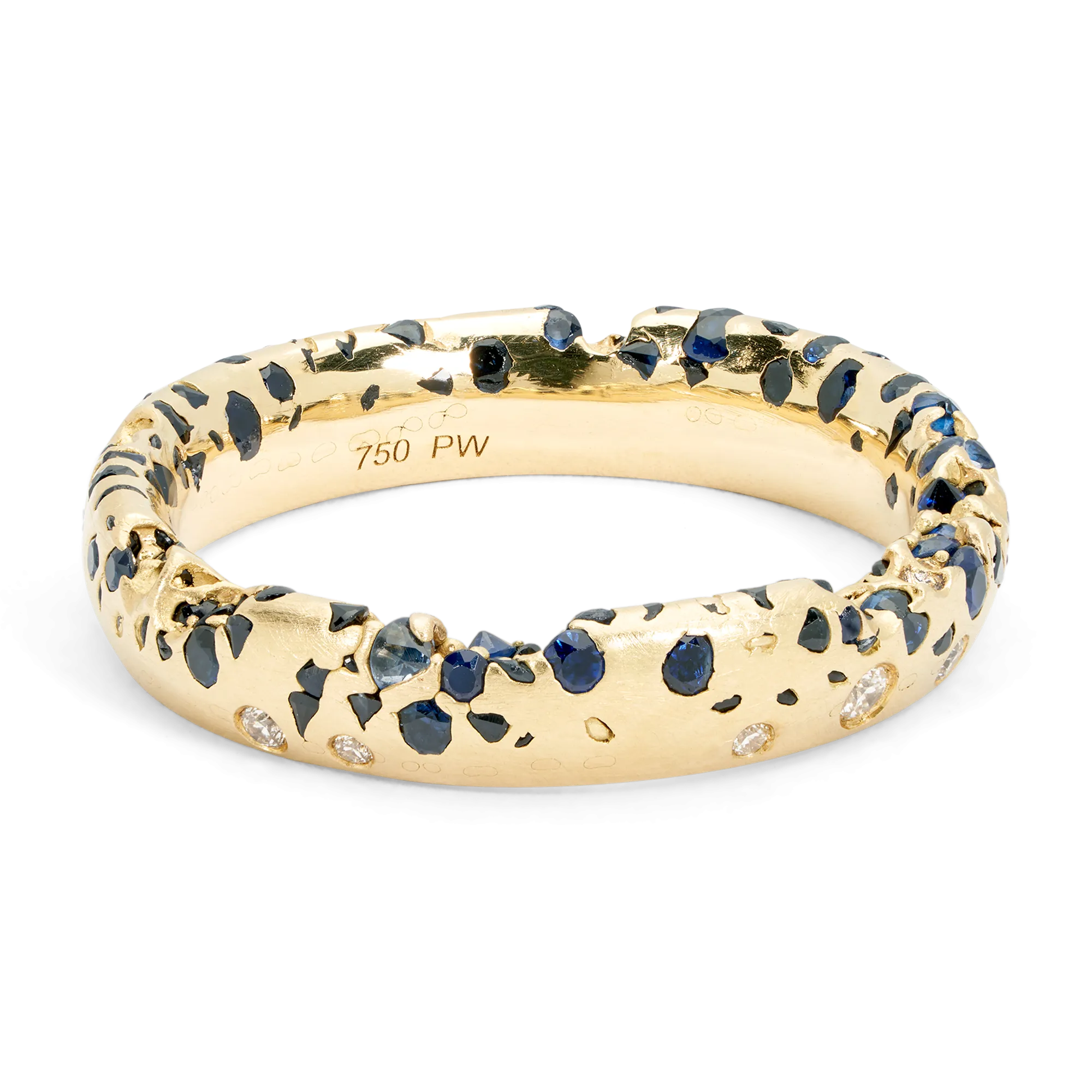 Blue Constellation Ring With Diamonds - Size 5.5 - 9936