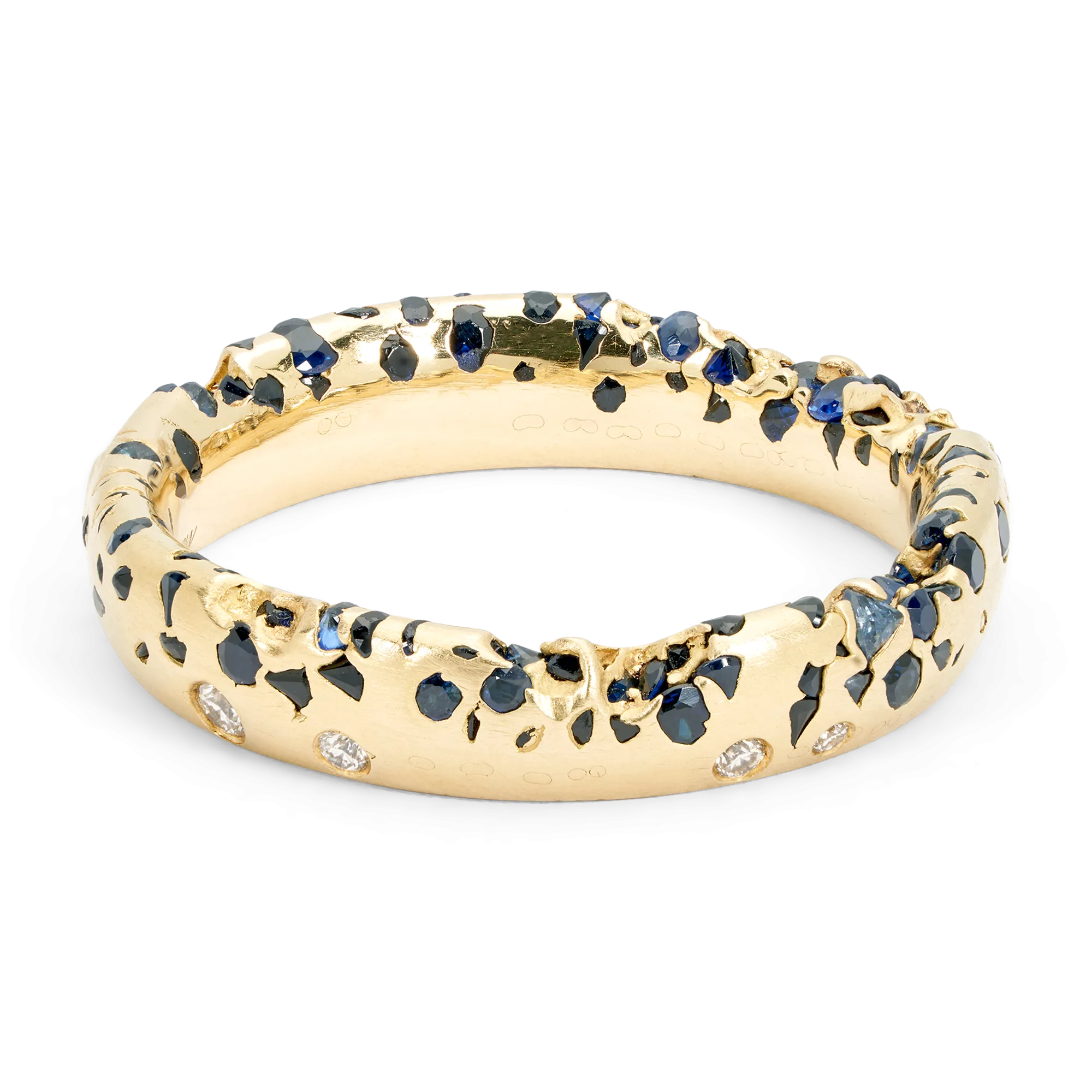 Blue Constellation Ring With Diamonds - Size 5.5 - 9936