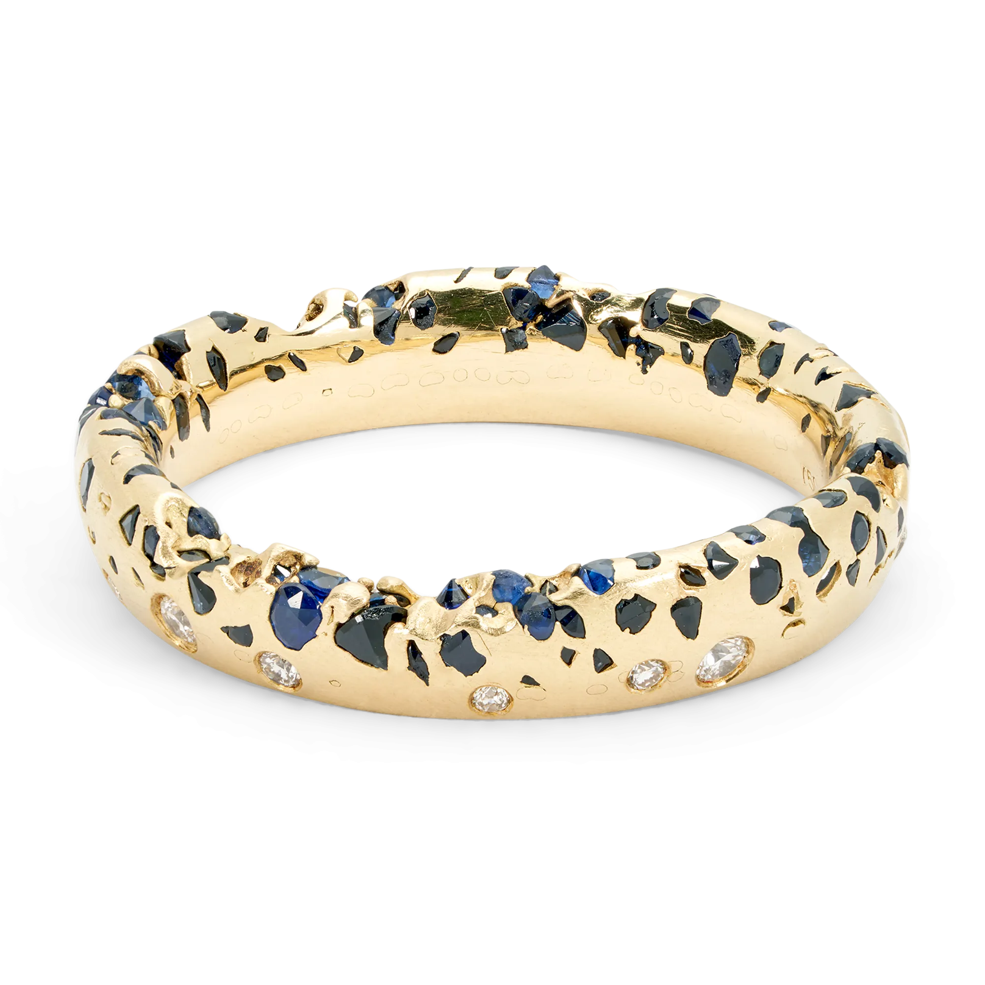 Blue Constellation Ring With Diamonds - Size 5.5 - 9936