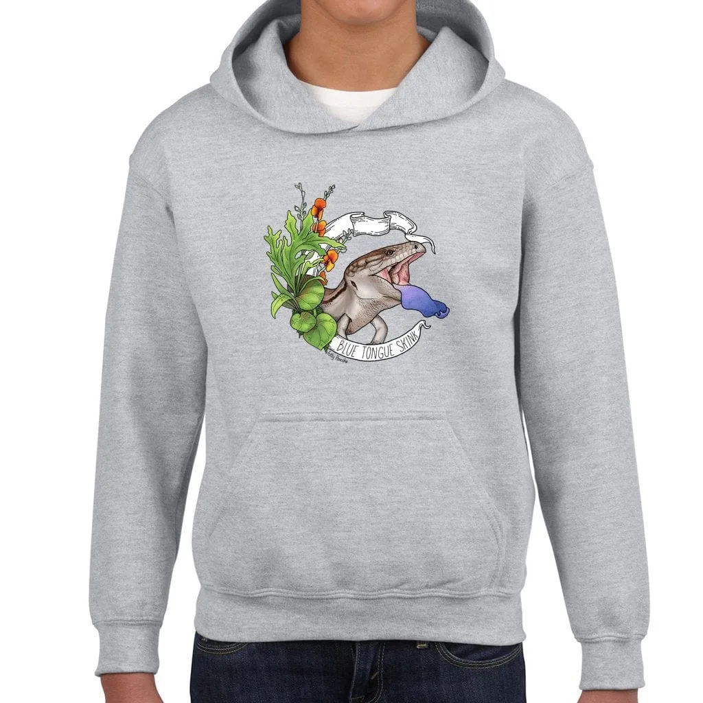 Blue Tongue Skink Banner Youth Hoodie