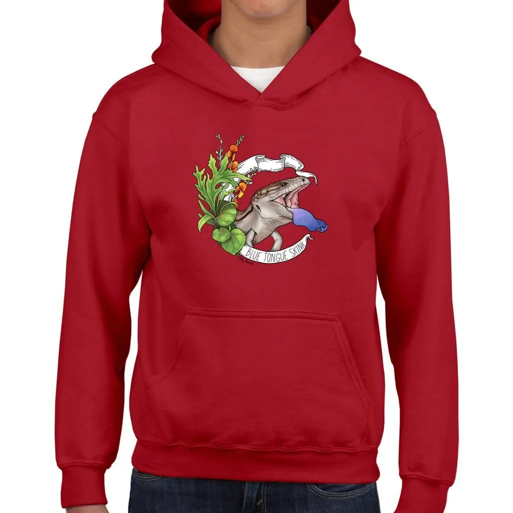 Blue Tongue Skink Banner Youth Hoodie