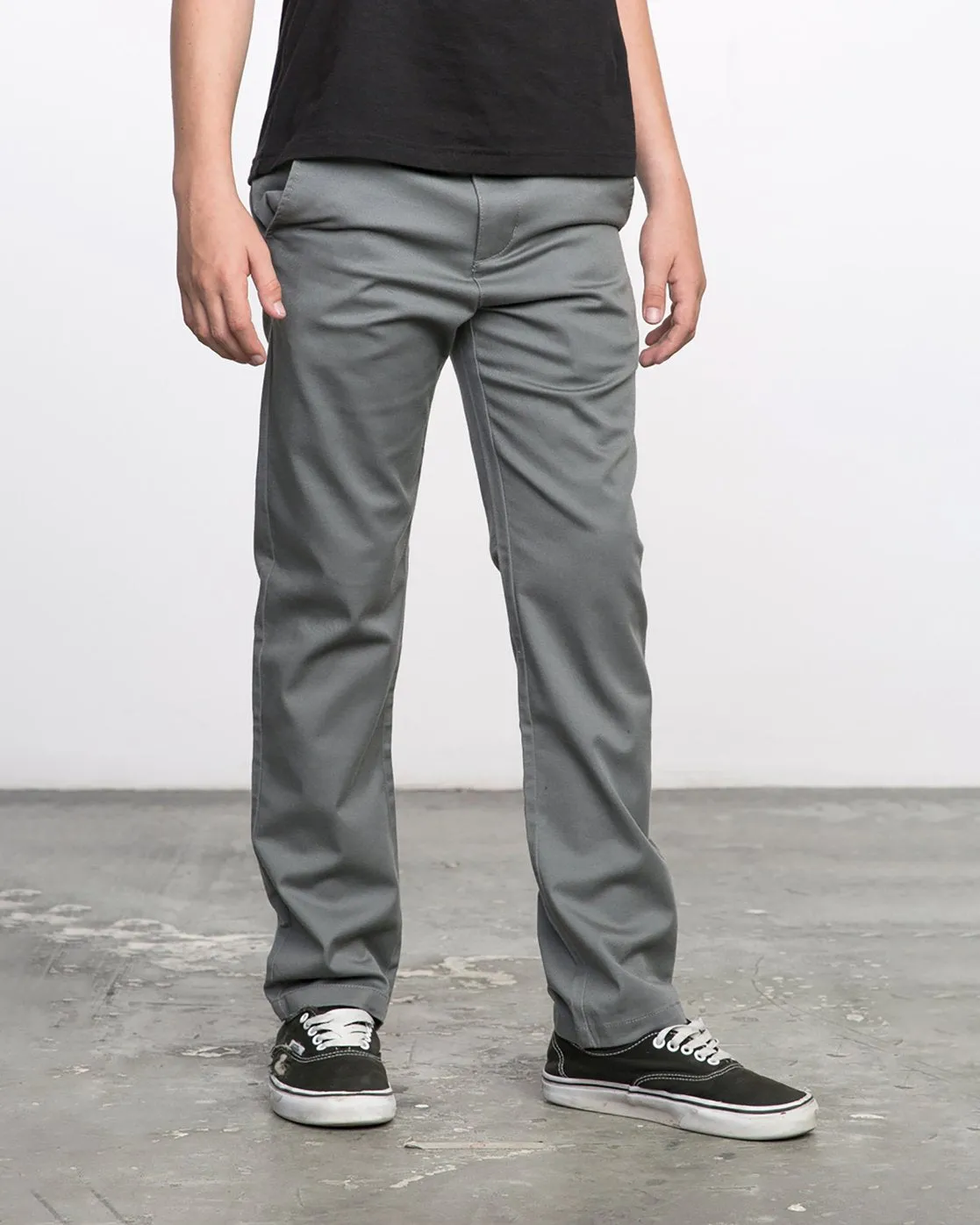 Boys Weekday Straight Fit Pants - Smoke