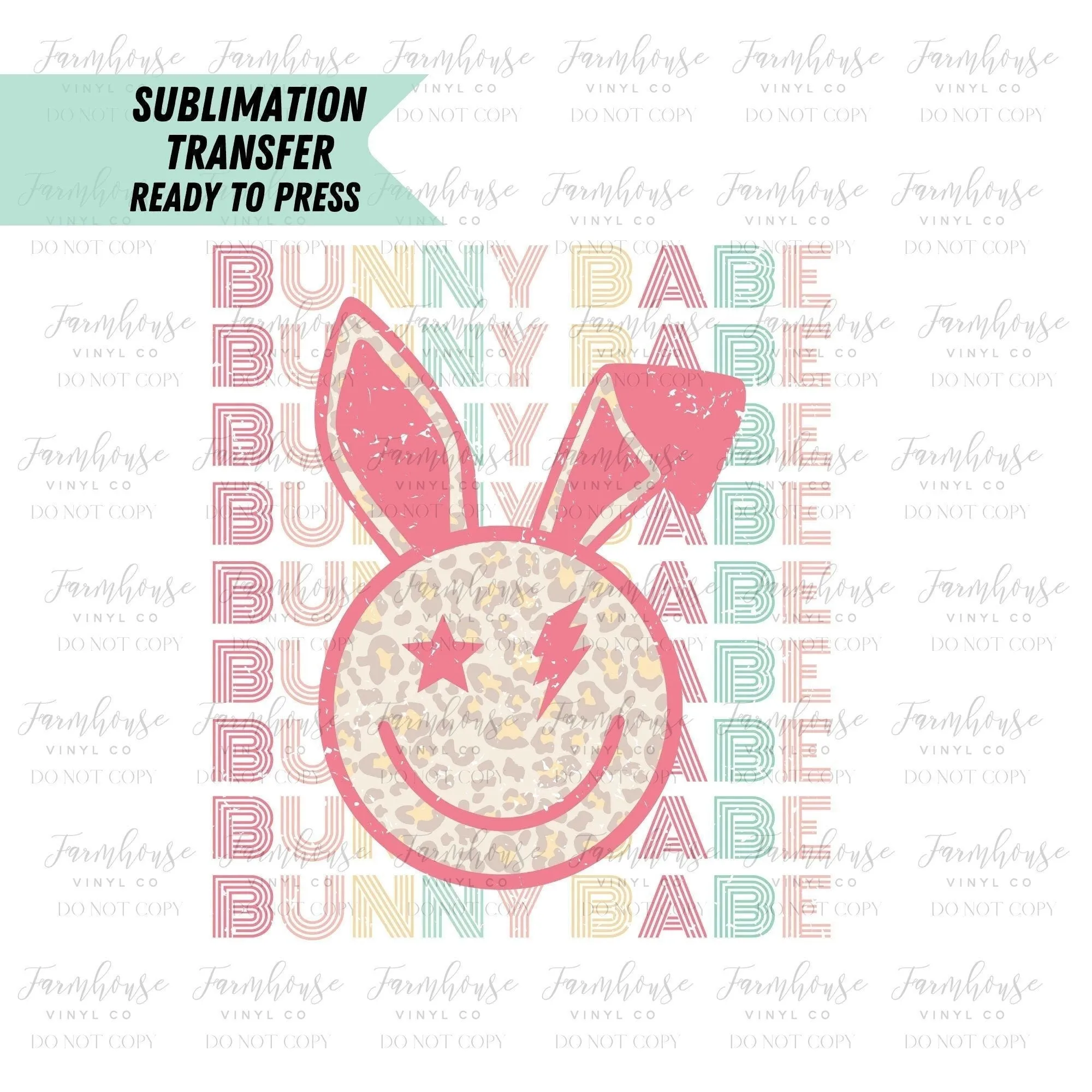 Bunny Babe Boho Design, Sublimation Design, Ready to press Sublimation Transfer, DIY, Transfer Ready To Press, Easter Heat Transfer Design