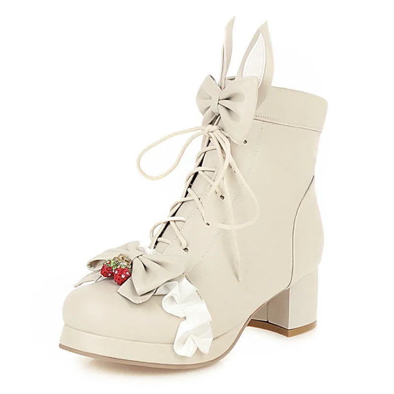 Bunny Lolita Strawberry Boots AD12698