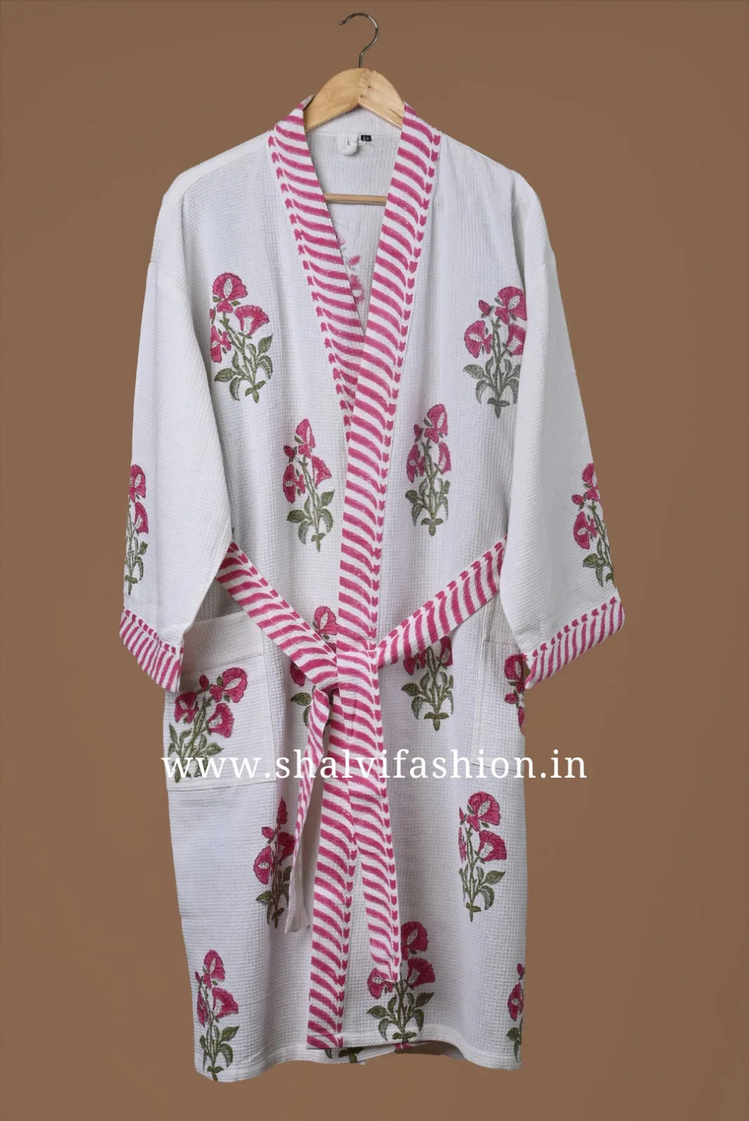 Buta Print Waffle Cotton Bathrobe (BROB17)