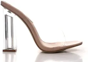 Cape Robbin Women's Fusion Transparent Chunky Block High Heel Sandal