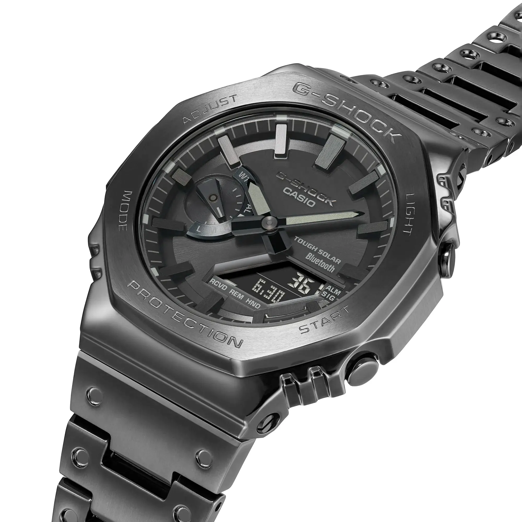 Casio G-Shock Full Metal Dark Grey Steel Solar Bluetooth 2100 CasiOak GMB2100BD-1A