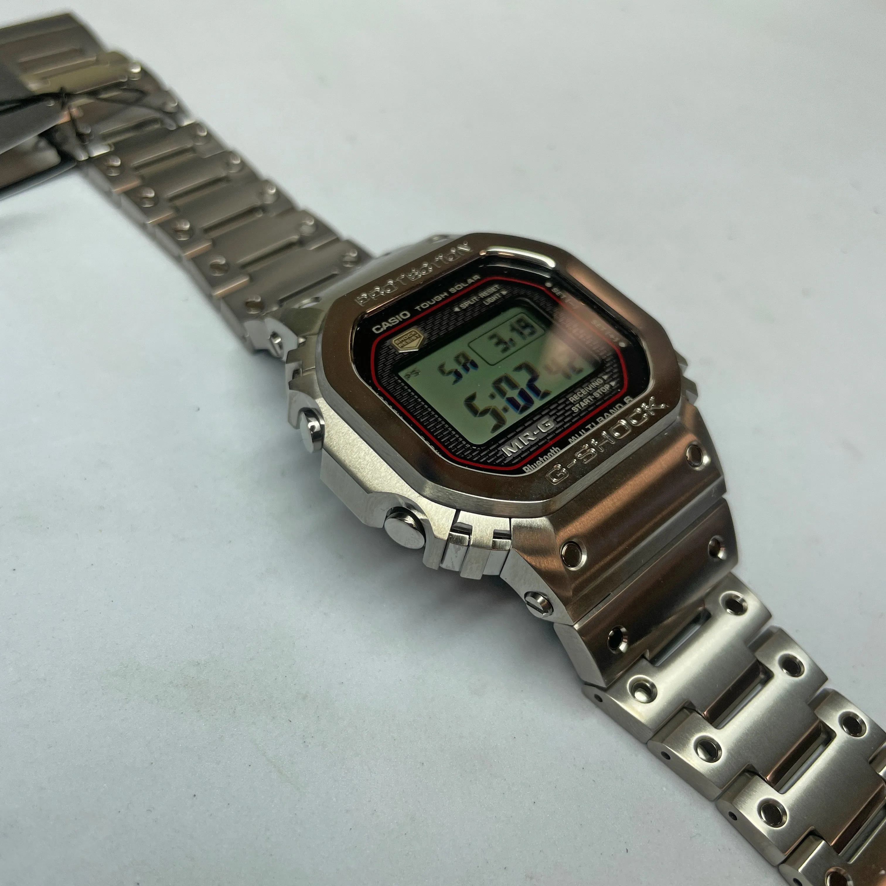 Casio G-SHOCK MRG Kiwami Silver Titanium Square MRGB5000D-1 Watch