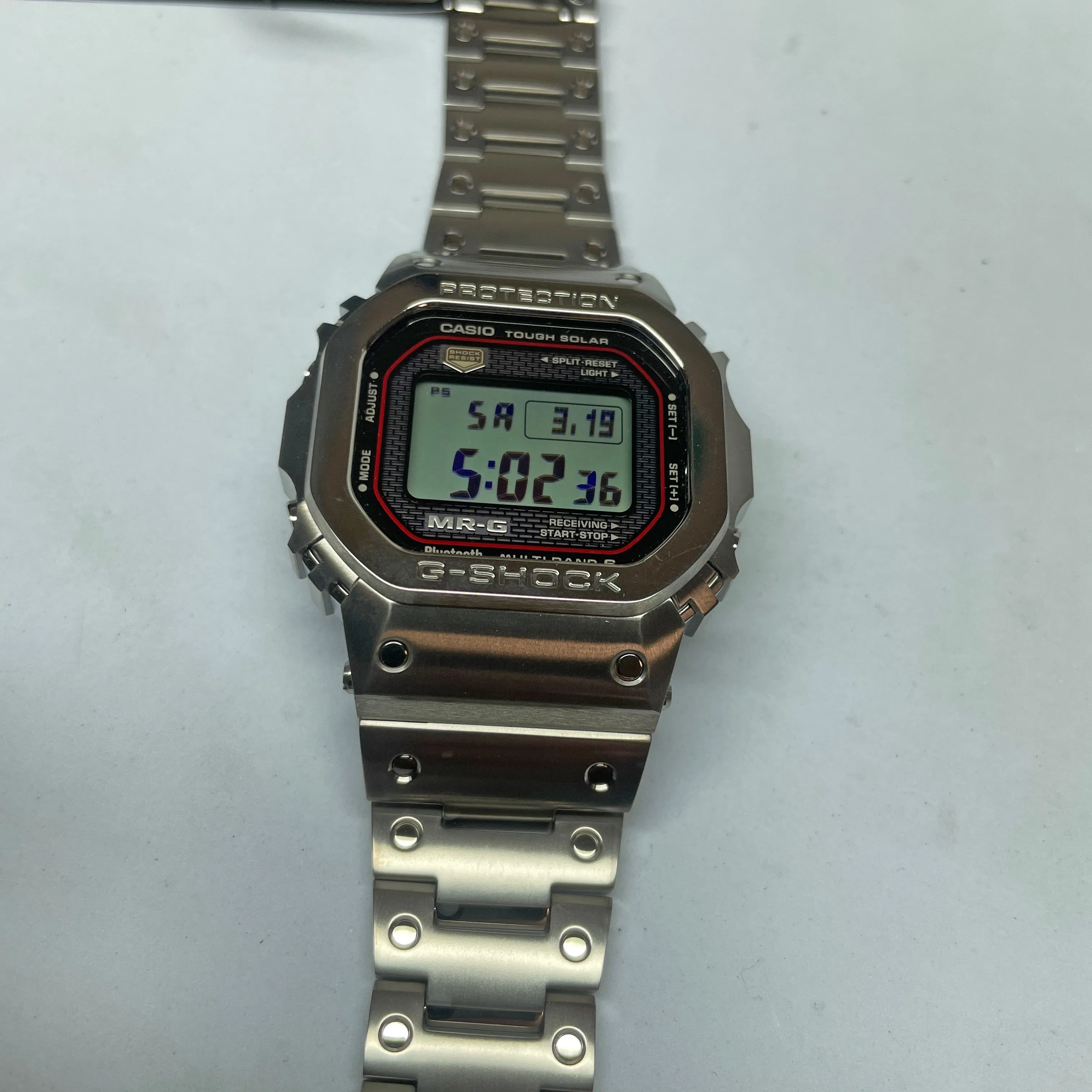 Casio G-SHOCK MRG Kiwami Silver Titanium Square MRGB5000D-1 Watch