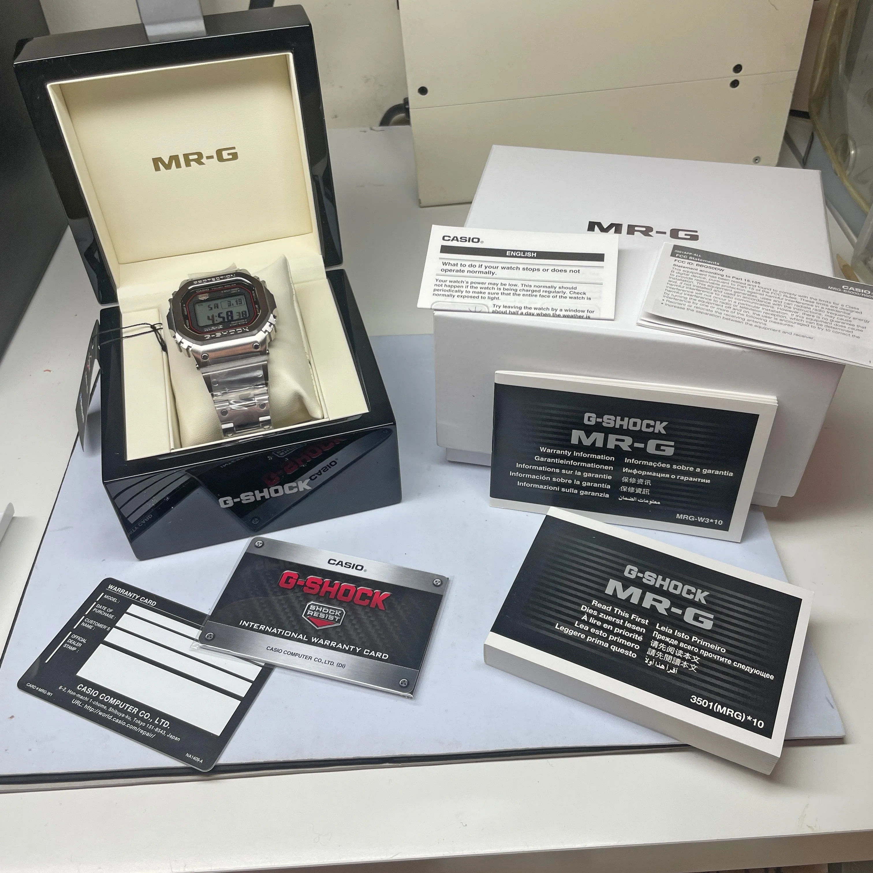 Casio G-SHOCK MRG Kiwami Silver Titanium Square MRGB5000D-1 Watch