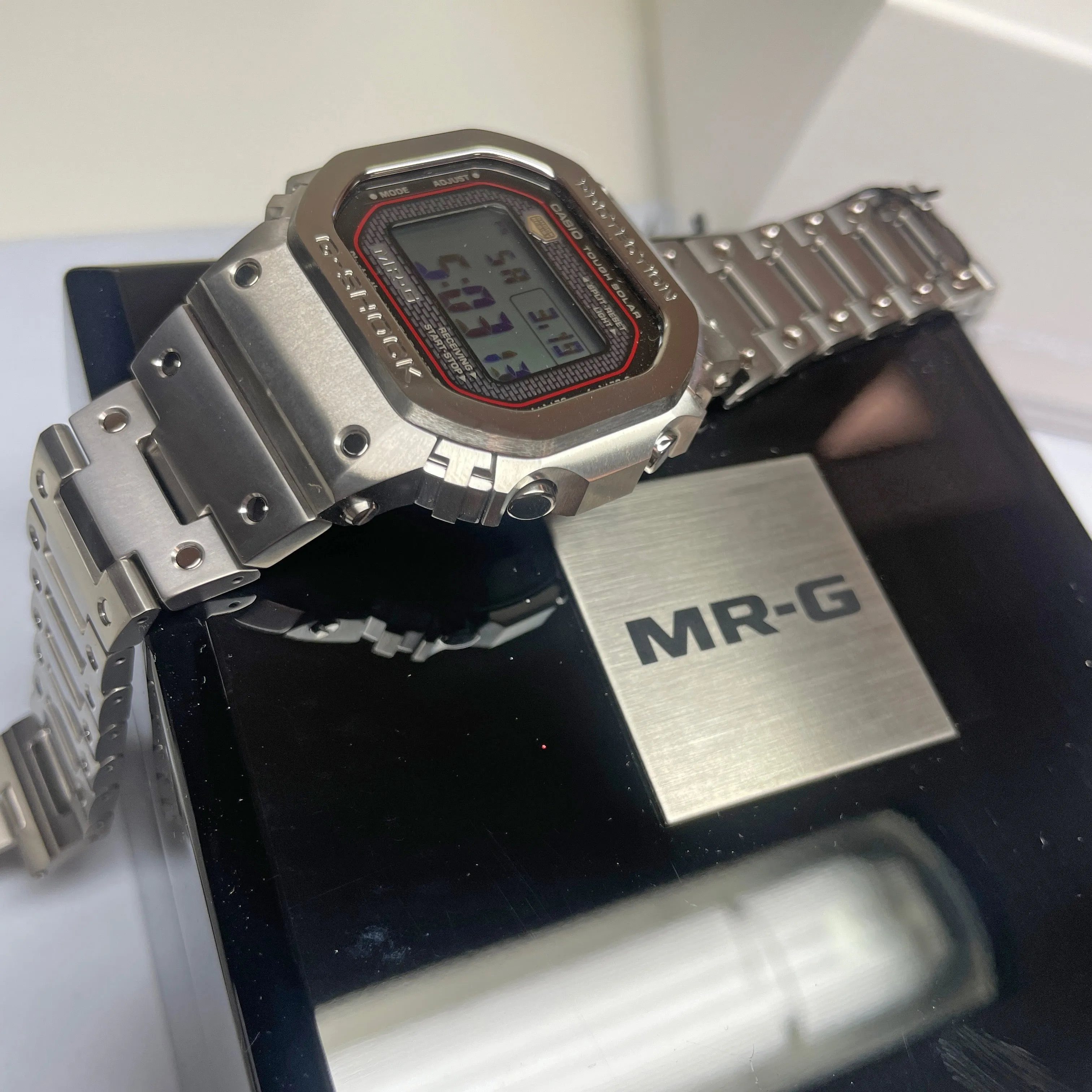 Casio G-SHOCK MRG Kiwami Silver Titanium Square MRGB5000D-1 Watch