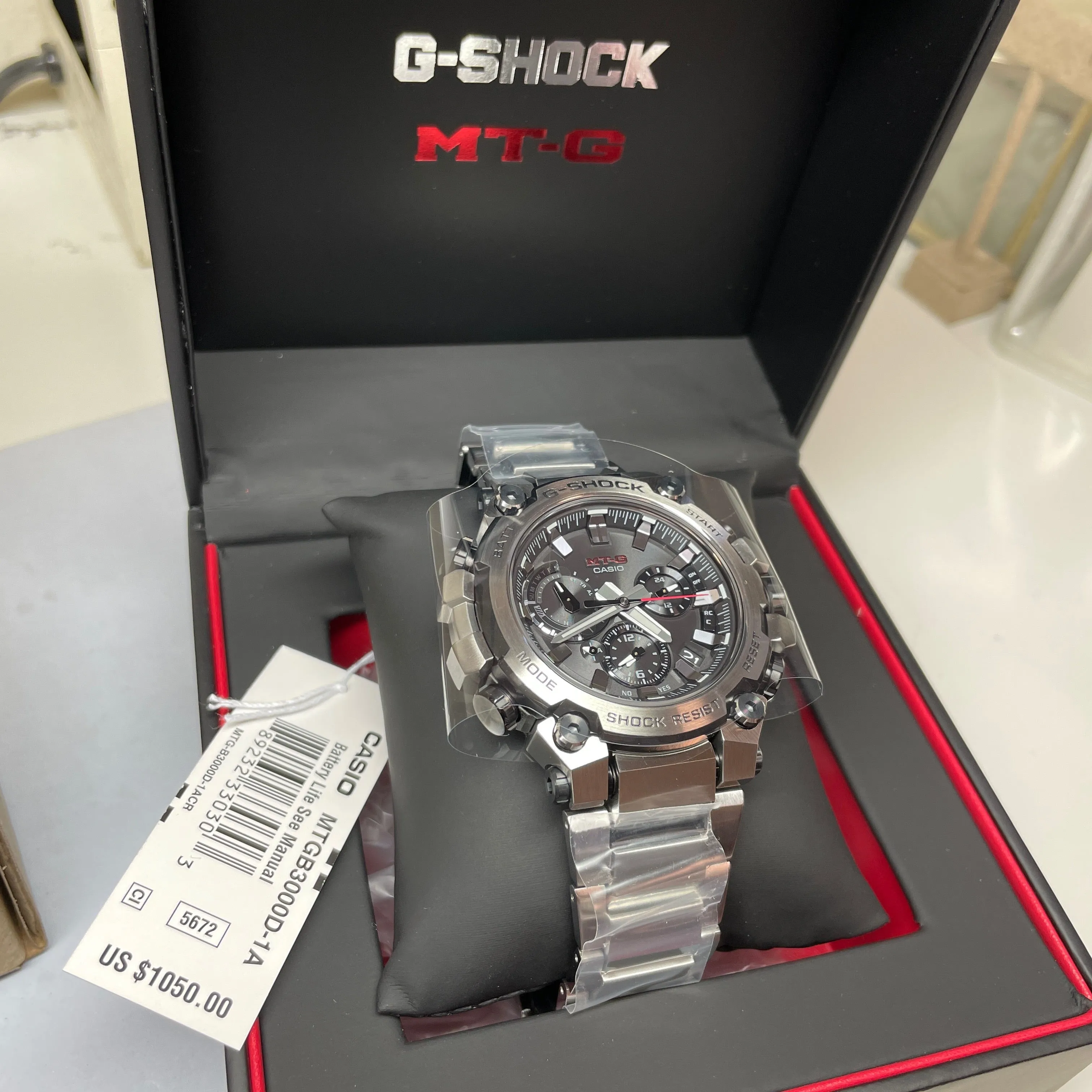 Casio G-Shock MTG MTGB3000D-1A Light and Shadow Steel Bluetooth Watch