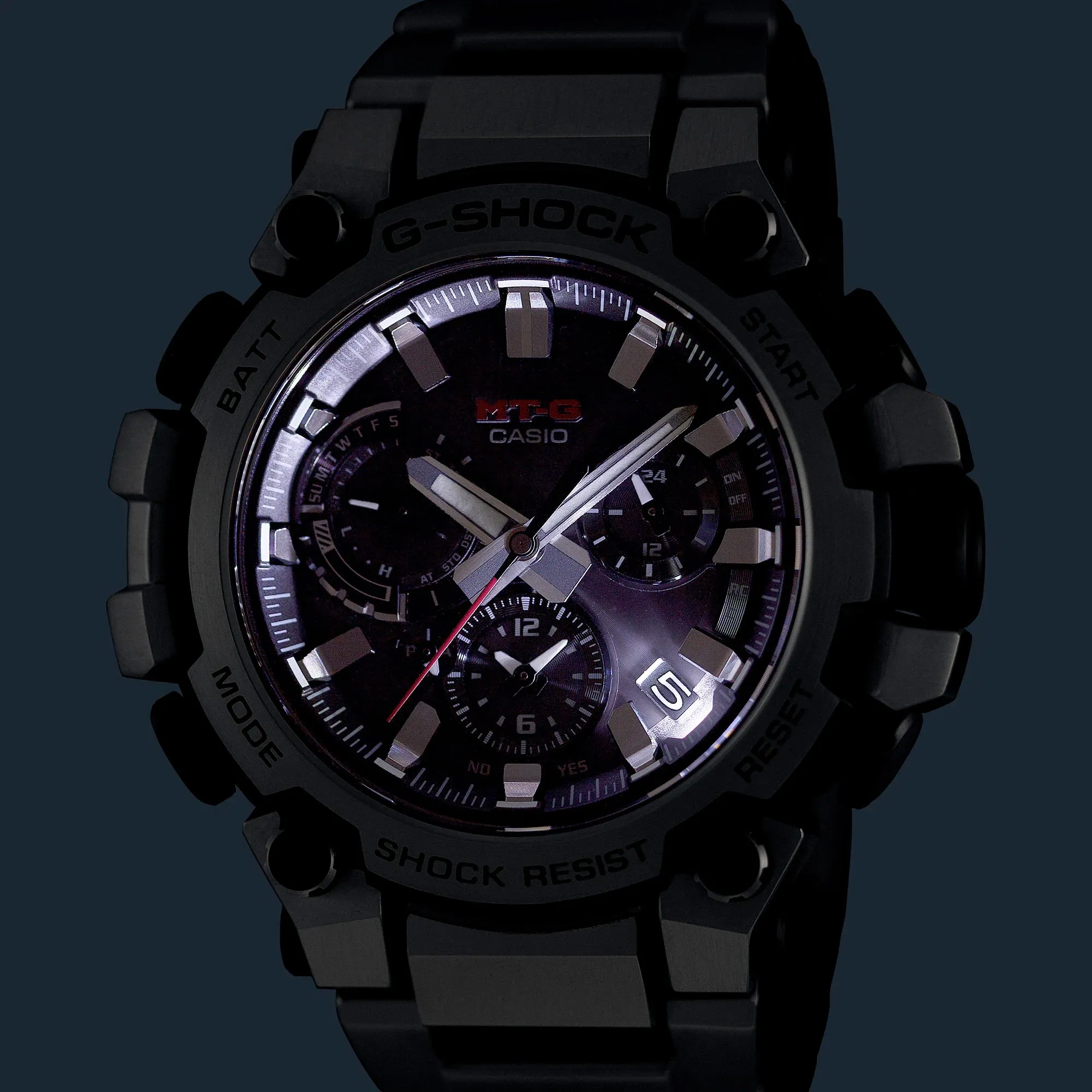 Casio G-Shock MTG MTGB3000D-1A Light and Shadow Steel Bluetooth Watch