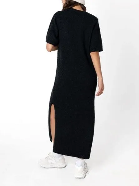 C'EST MOI Knit Crewneck Maxi Sweater Dress