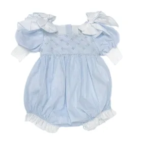 Charlotte Baby Blue Linen Romper