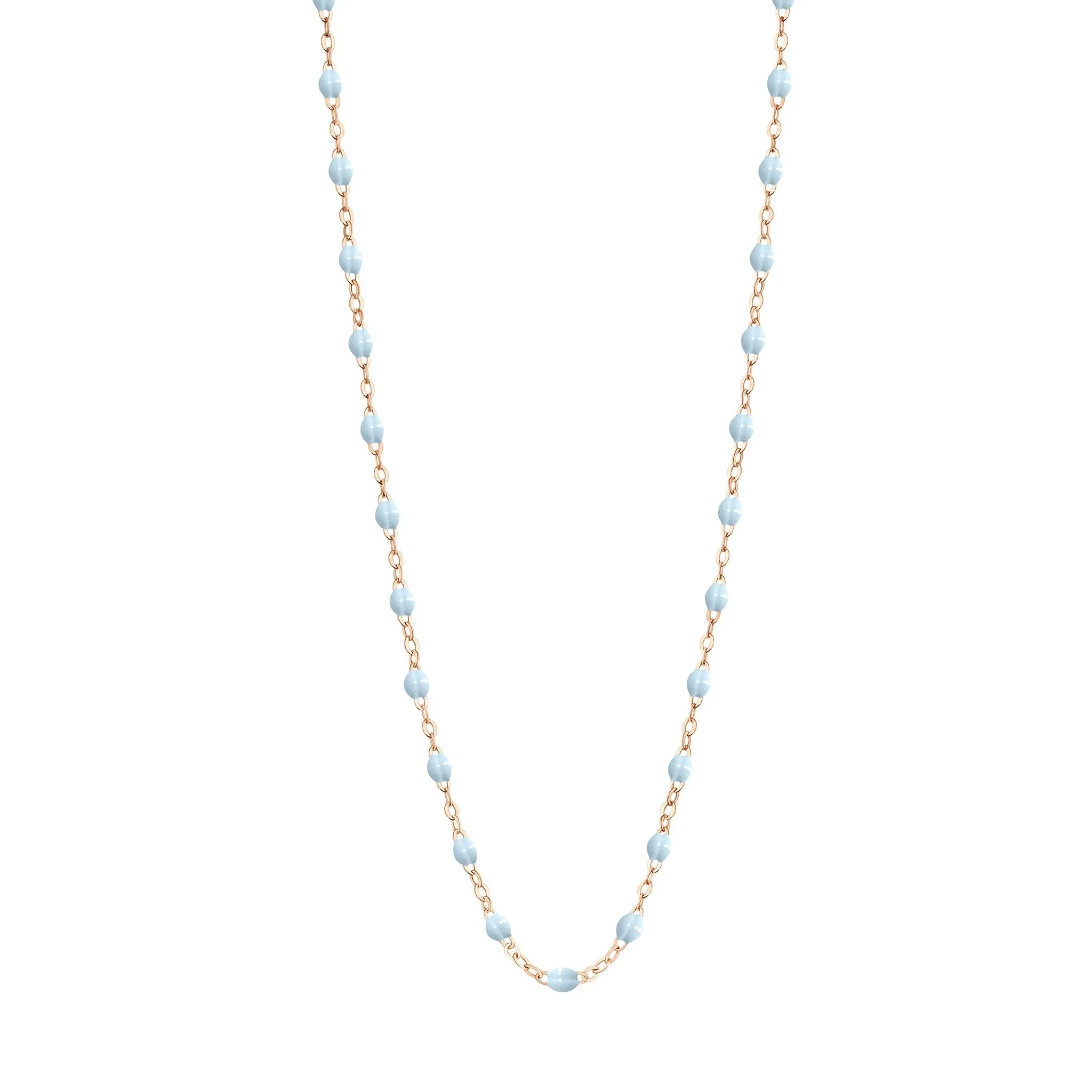 Child Classic Gigi Baby Blue necklace, Rose Gold, 13"